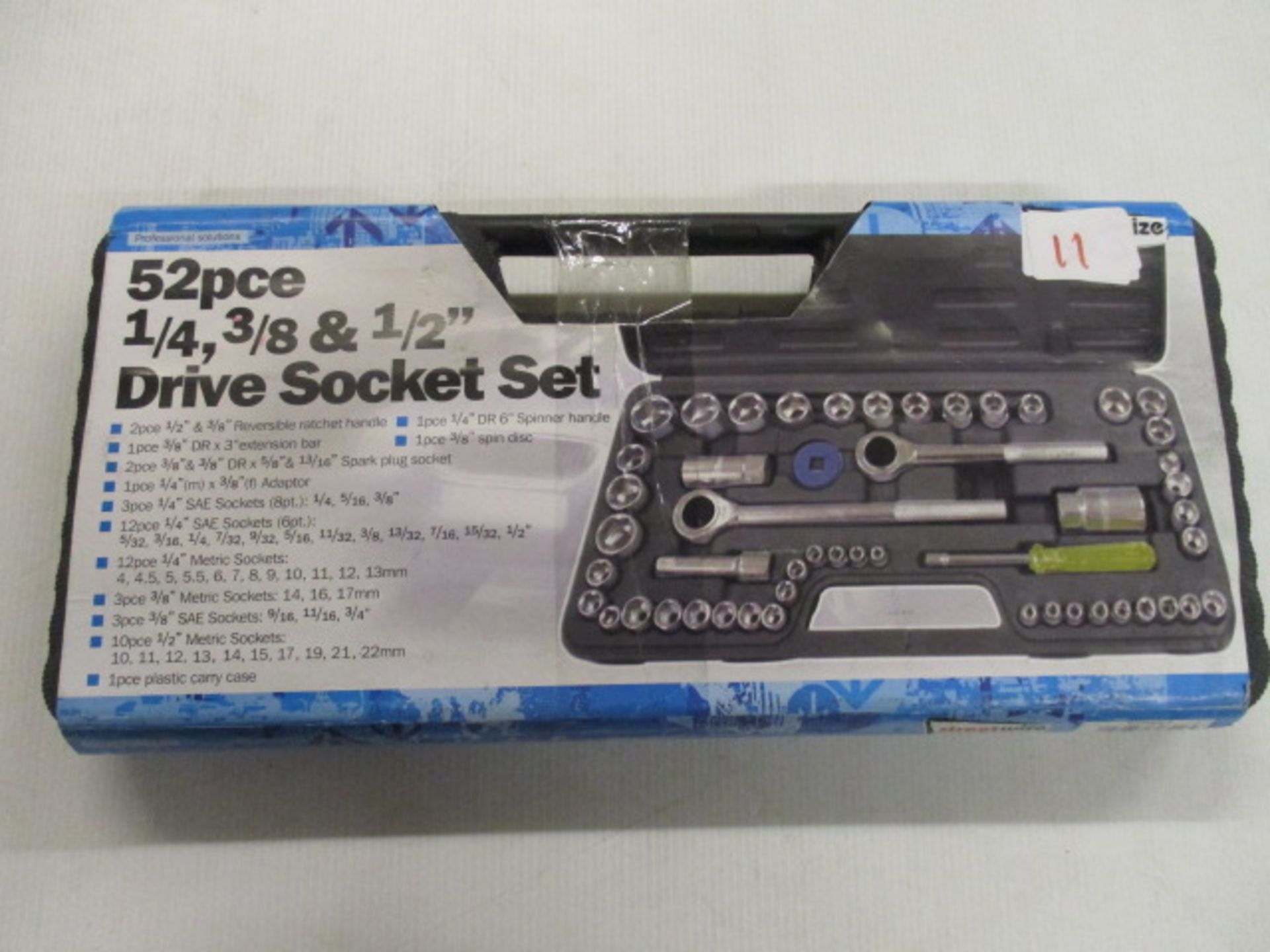 Unused 52pc drive socket set