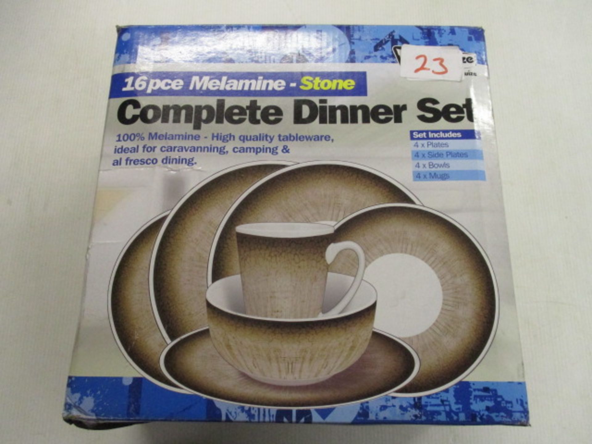 16pc camping dinner set missing 1 cup all other items present