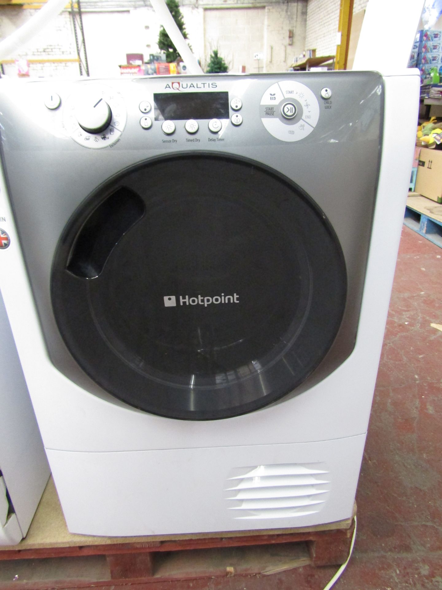 Hotpoint Aqualtis AQC9 BF7 E 9KG condenser dryer, tested working