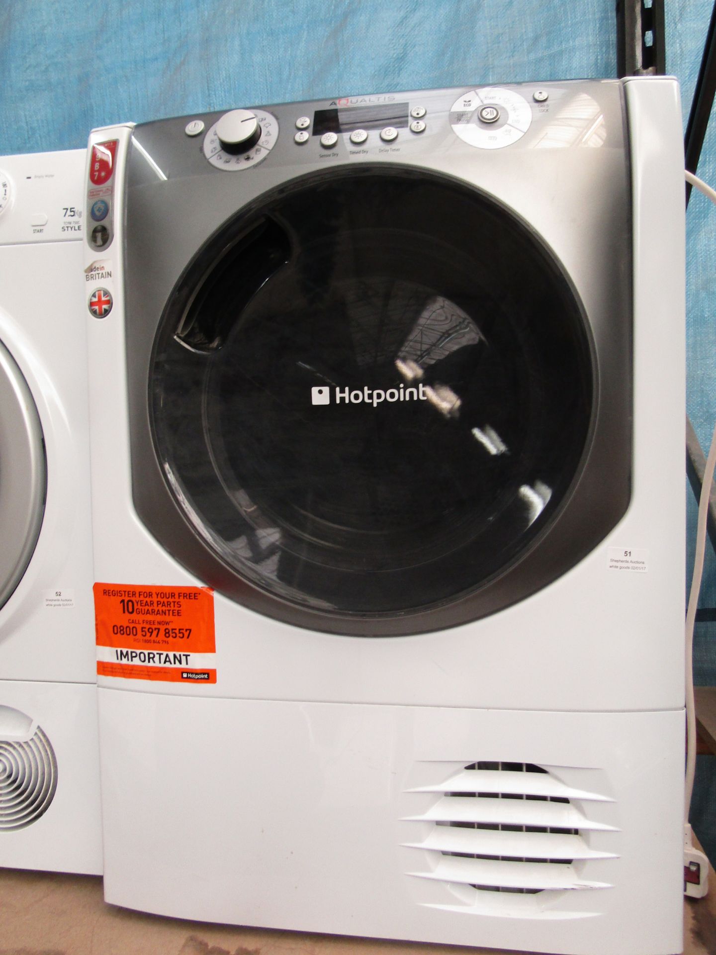 Hotpoint AQC9 BF7 S condenser dryer, tested working