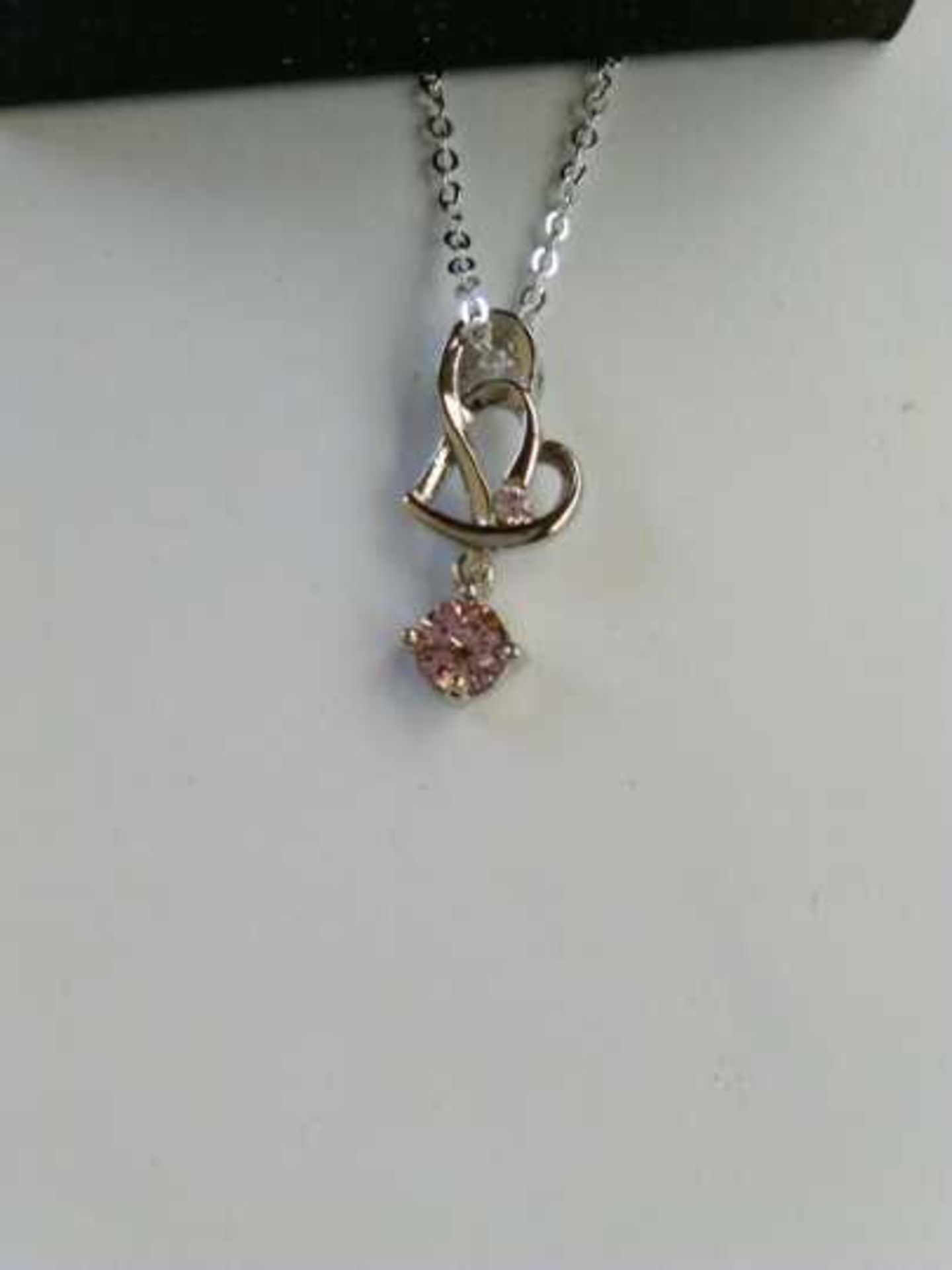 Fifth NYC White Gold Plated Necklace with Swarovski element Crystal, new in presentation box