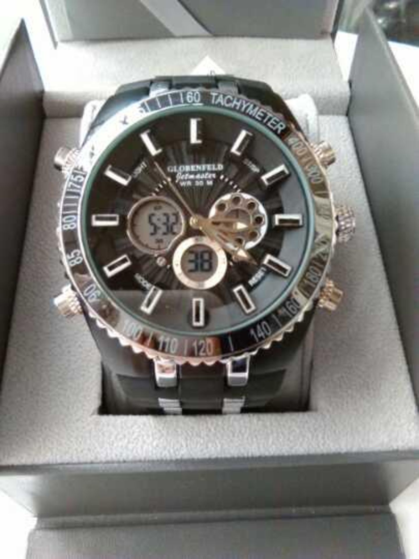 Globenfeld 587B Jetmaster WR30M Watch. New In Presentation Box.