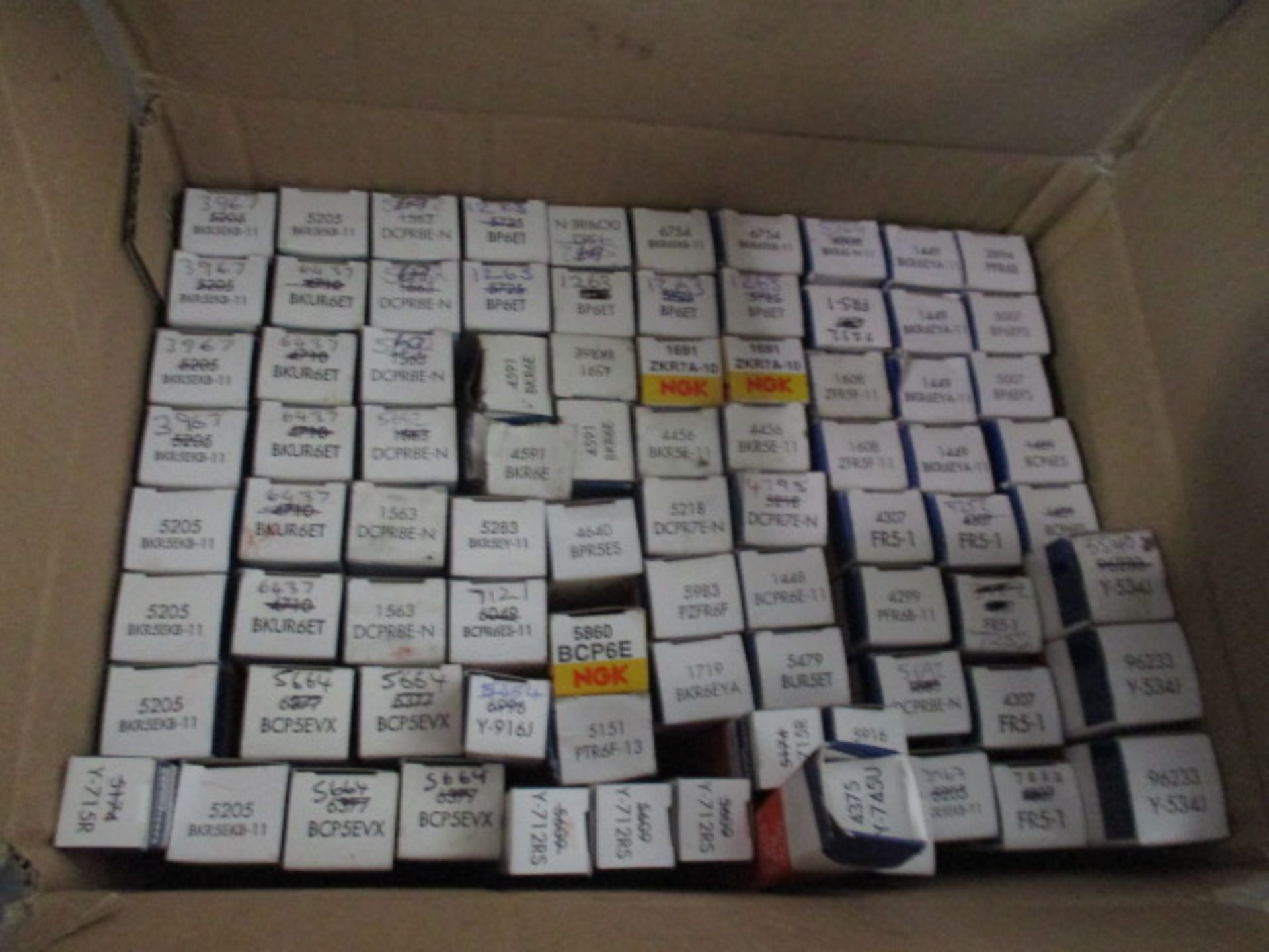 Box 8 - approx 80 pcs assorted spark and glow plugs