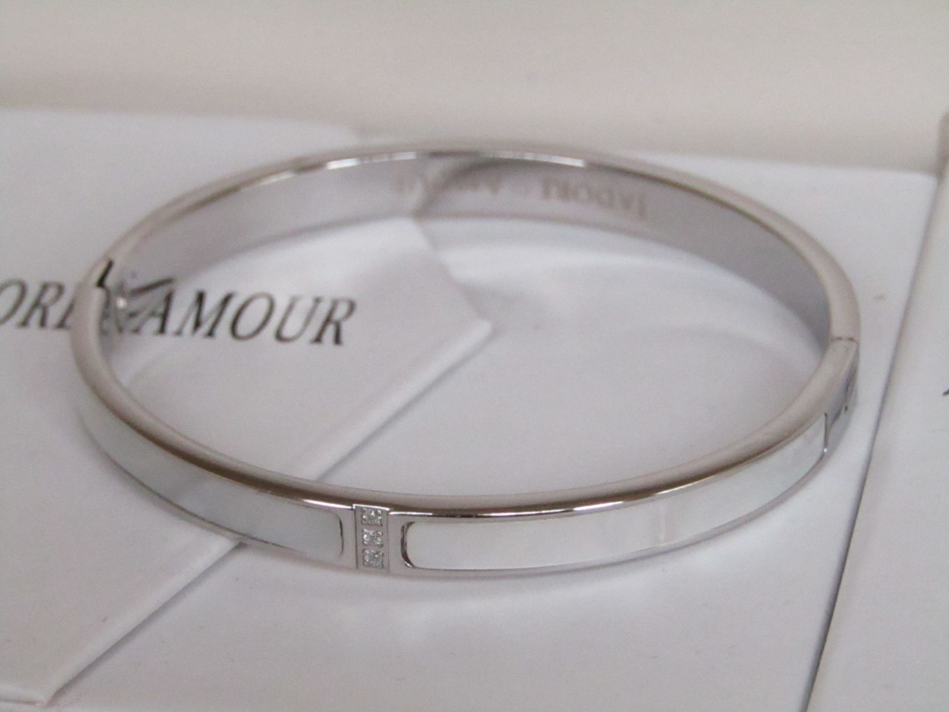 Jadore Amour Ladies Bracelet -Silver Coloured (see picture for design). New with box.
