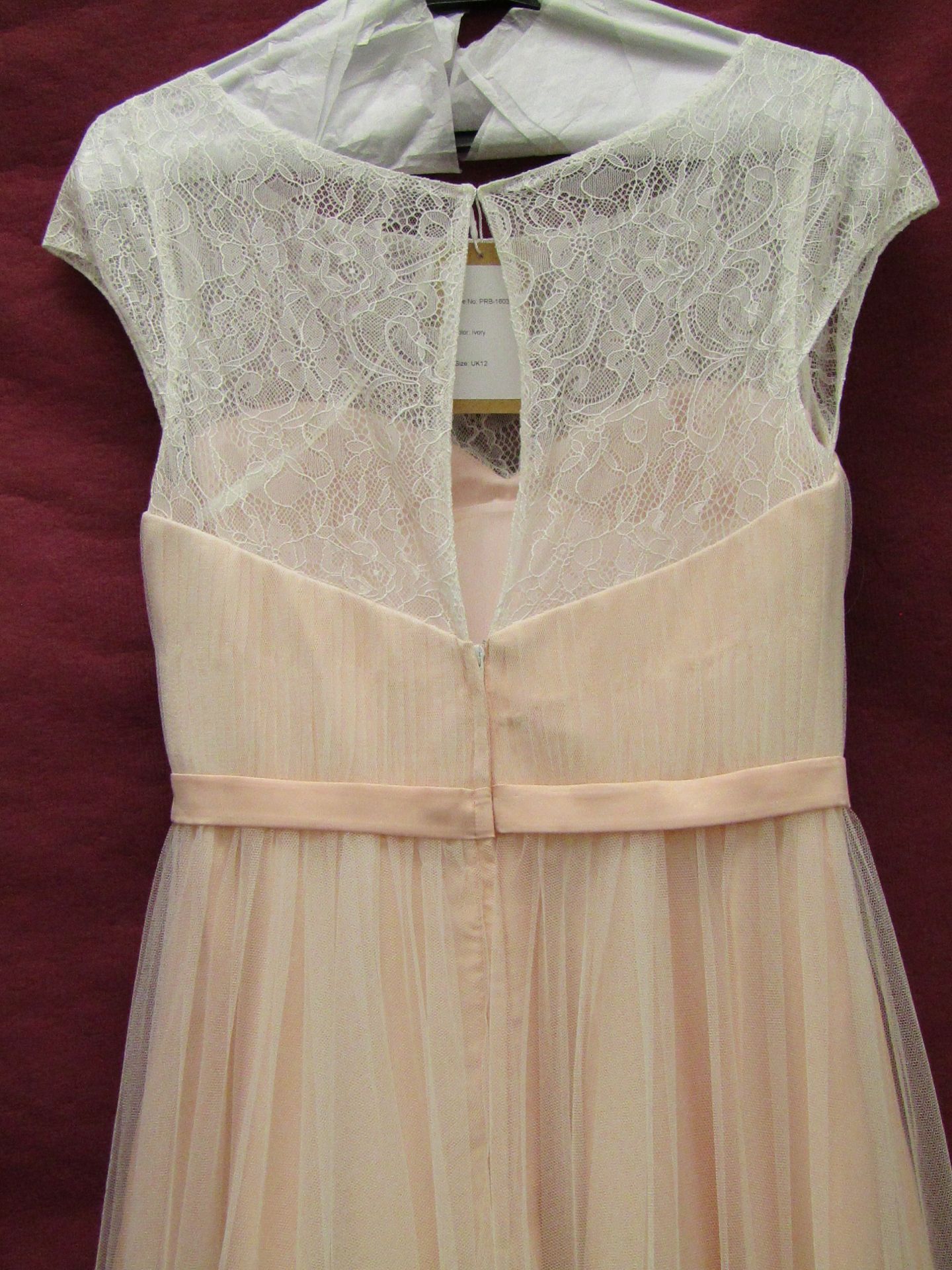 No VAT!! Vintage Inspired Designer Wedding / Bridesmaid Dress in Blush & White Lace size 12. Brand - Image 4 of 4