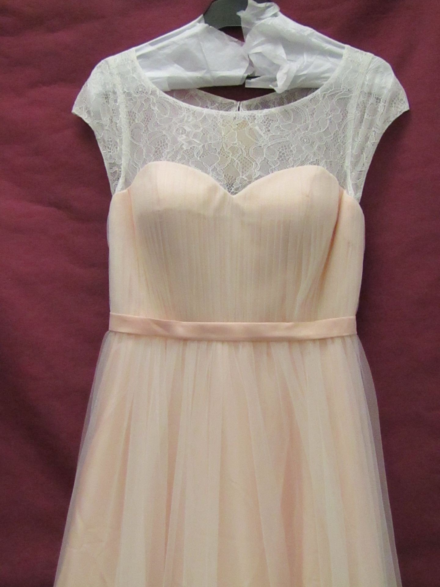 No VAT!! Vintage Inspired Designer Wedding / Bridesmaid Dress in Blush & White Lace size 12. Brand - Image 3 of 4