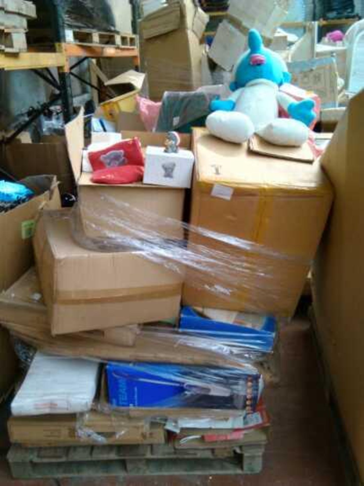 Pallet of Mixed unmanifested items from what we can see it contains Tatty Teddy Figure Me to You