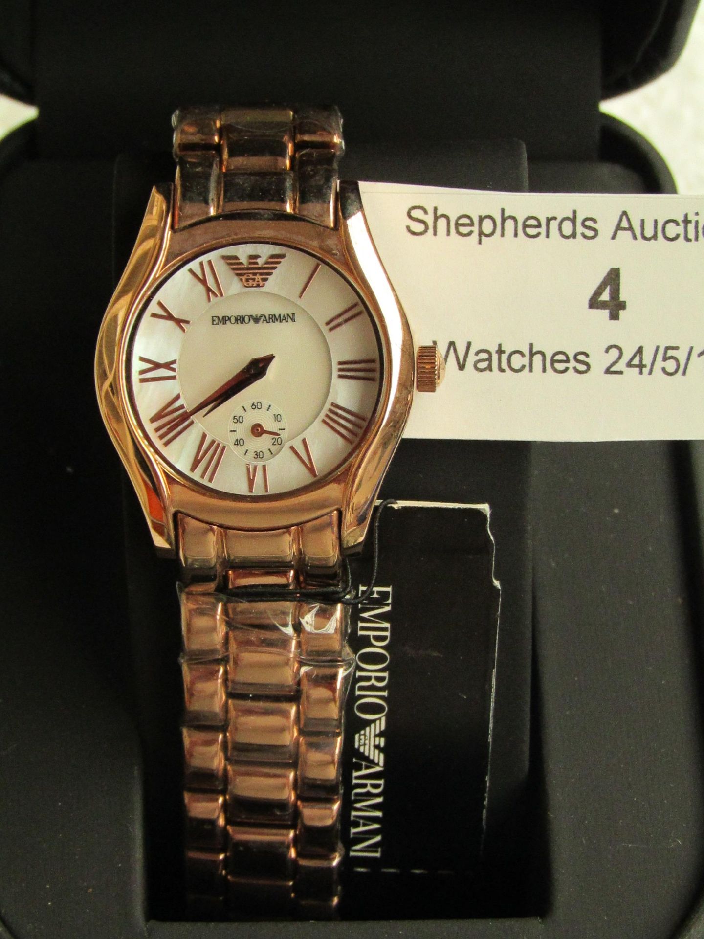 Emporio Armani AR0699 watch, new and ticking in presentation box.
