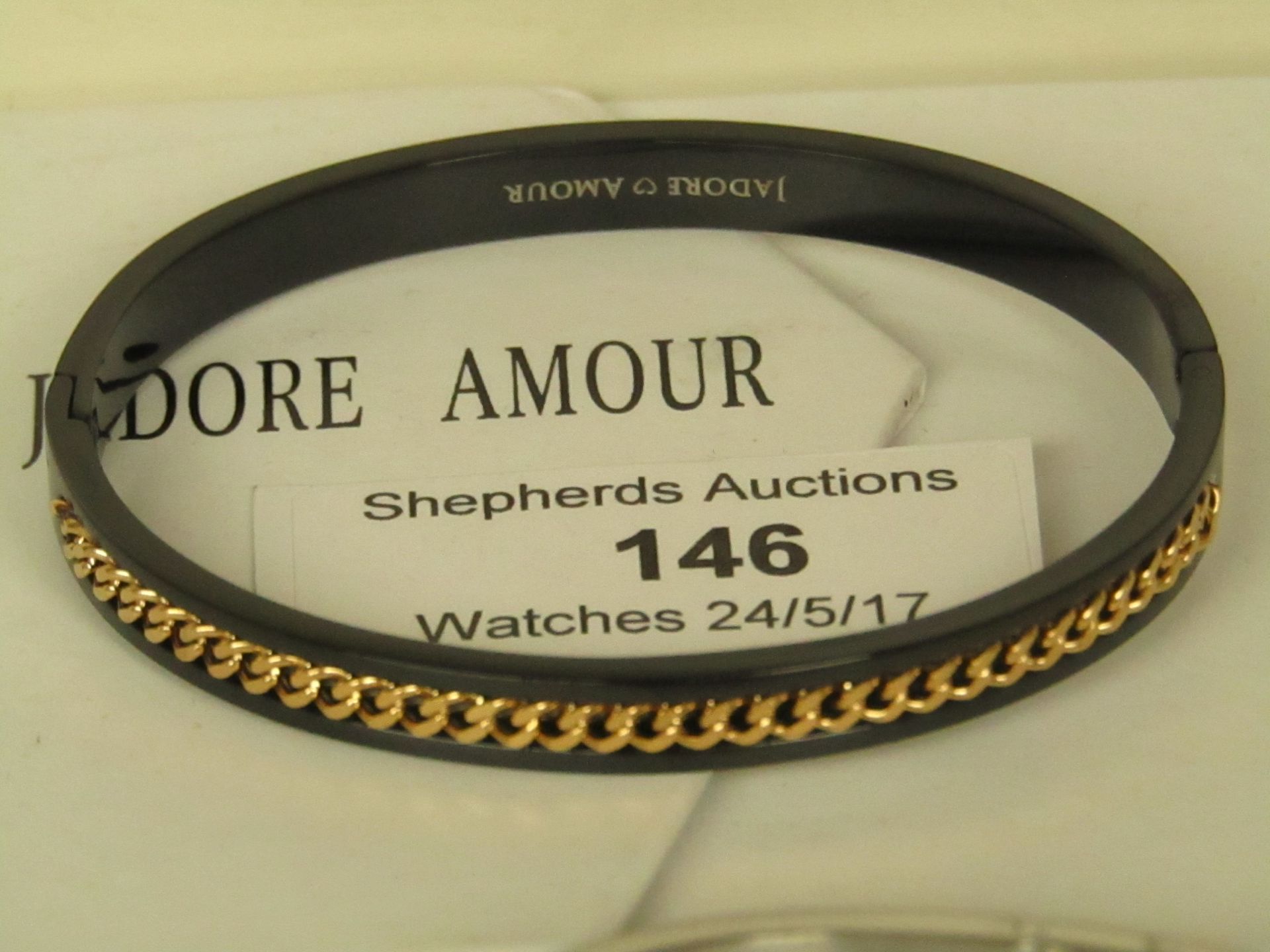 Jadore Amour Ladies Bracelet - Black Coloured (see picture for design). New with box.