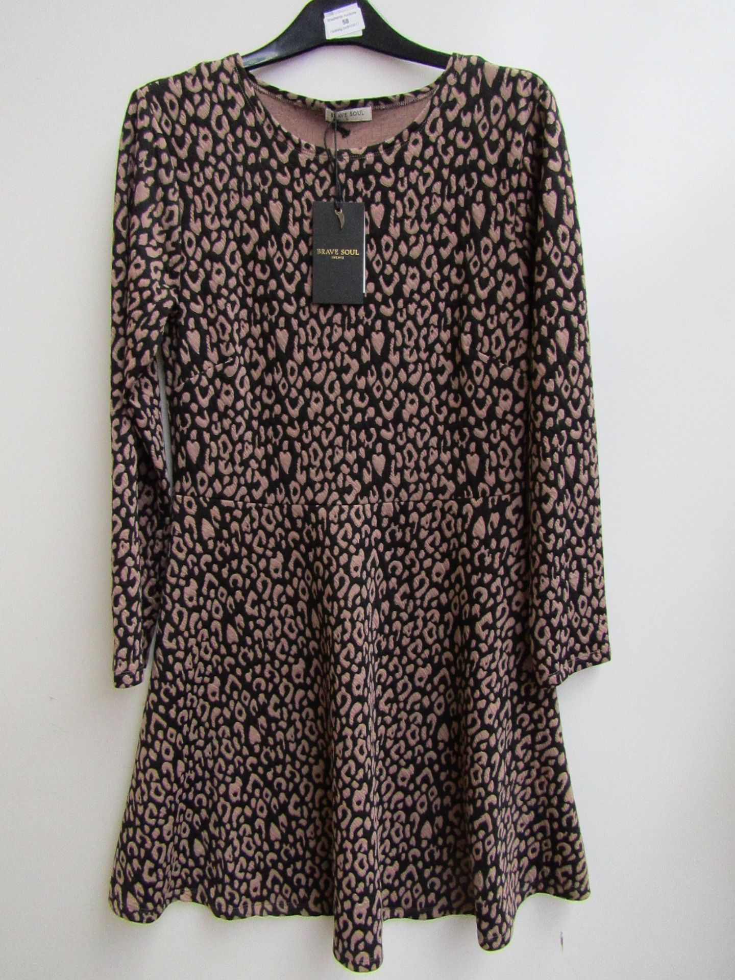 Ladies Brave Soul Long Sleeved dress. Size L. New with Tags