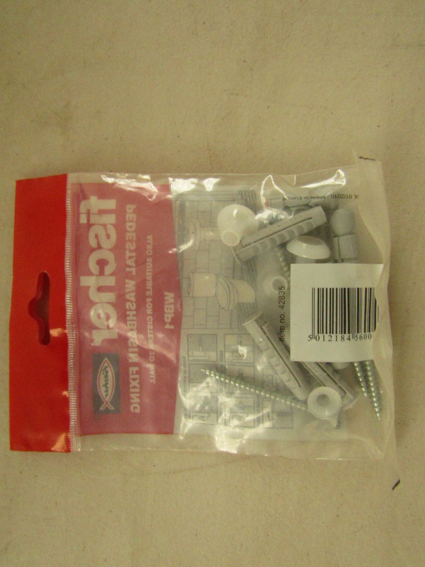 10x Packs of pedestal and basin fixings, all new and packaged.