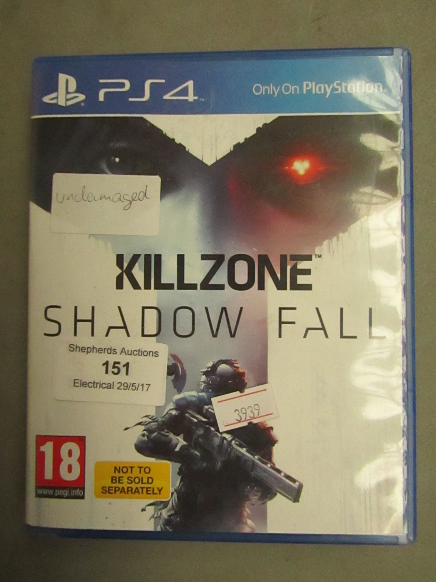 Killzone Shadow fal for PS4 disk looks undamaged