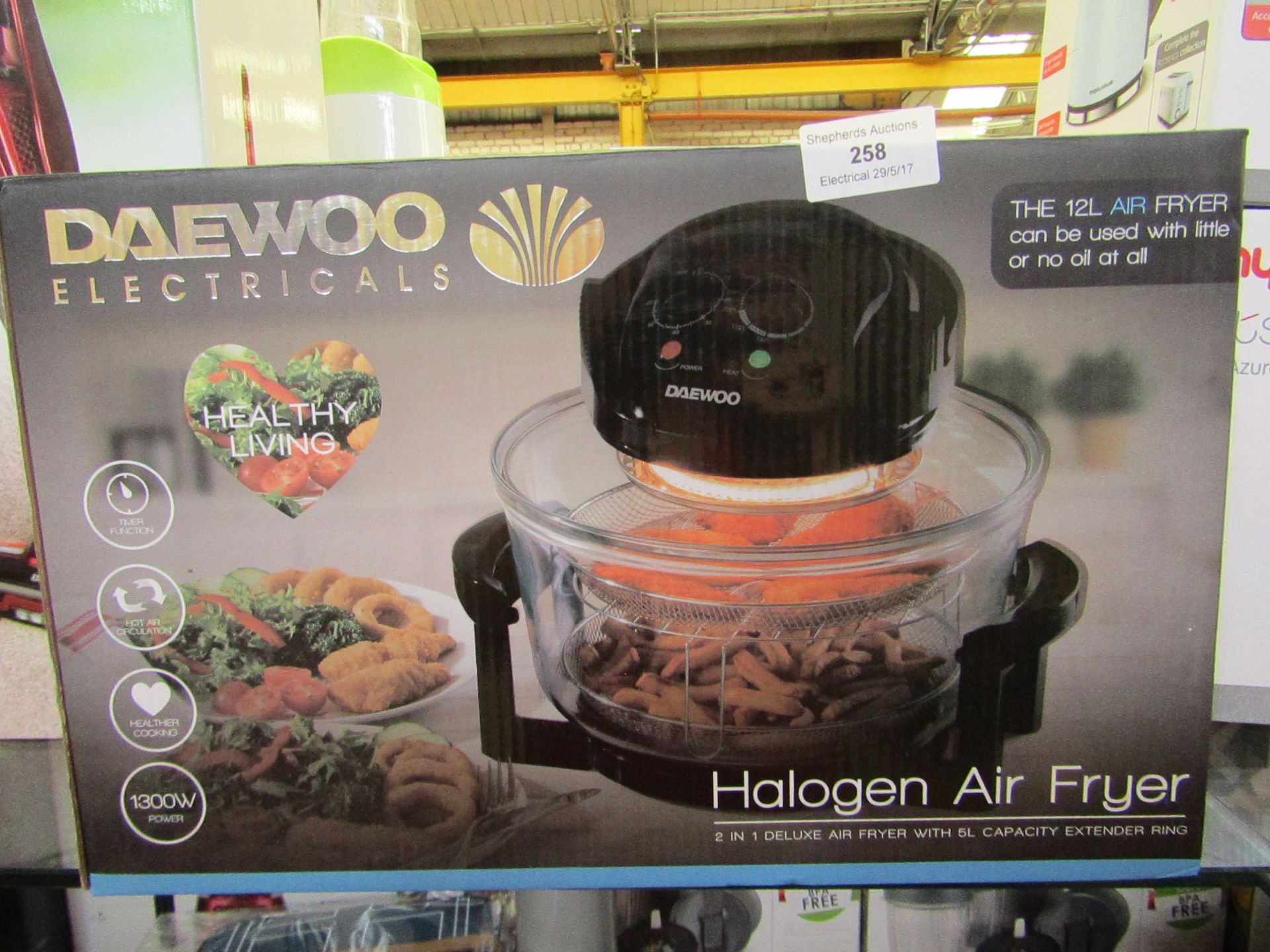 Daewoo Halogen Air fryer, tested working and boxed