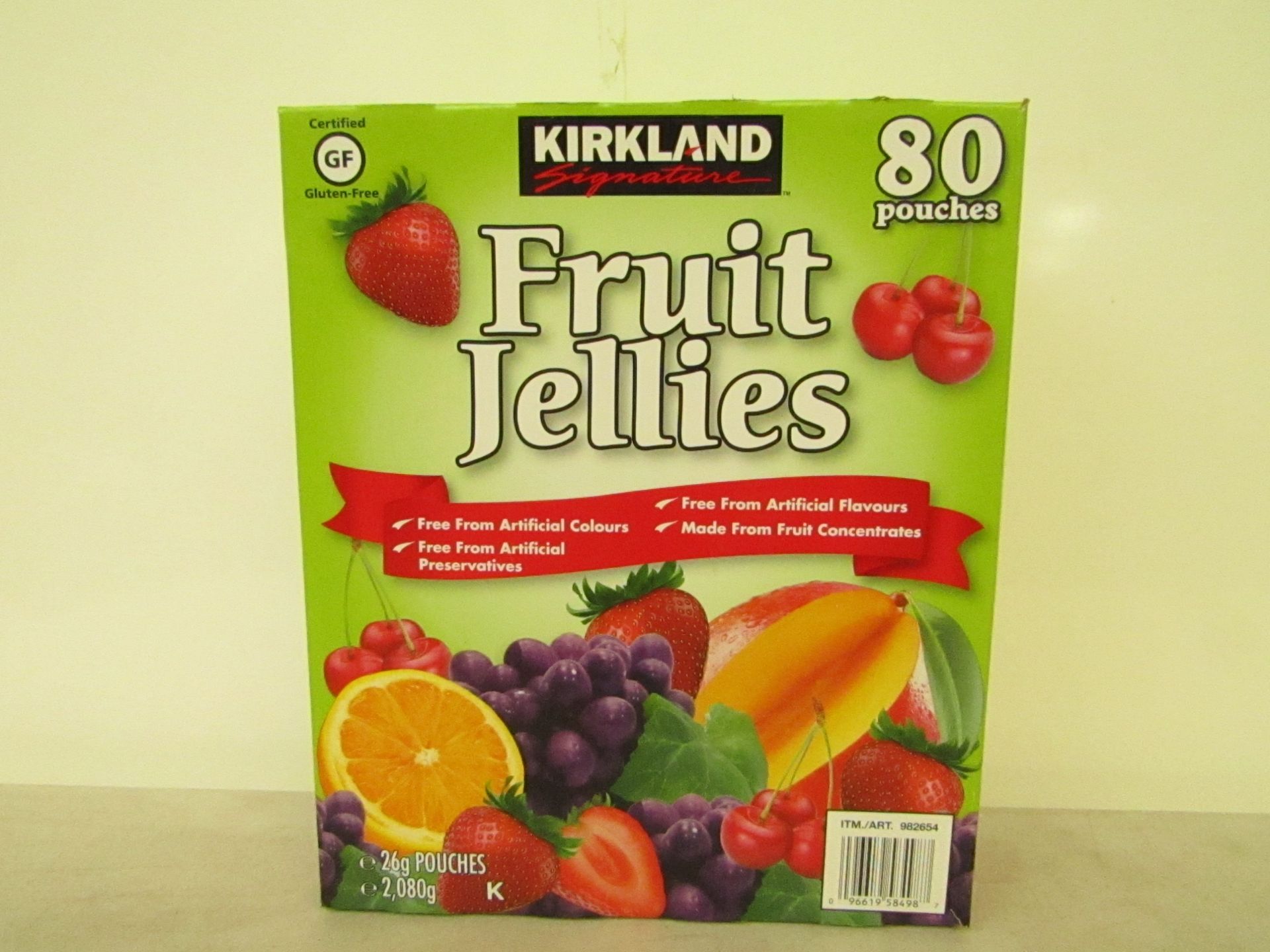 Kirkland signature box of 80 fruit jellies pouches, best by 28th April 2017.