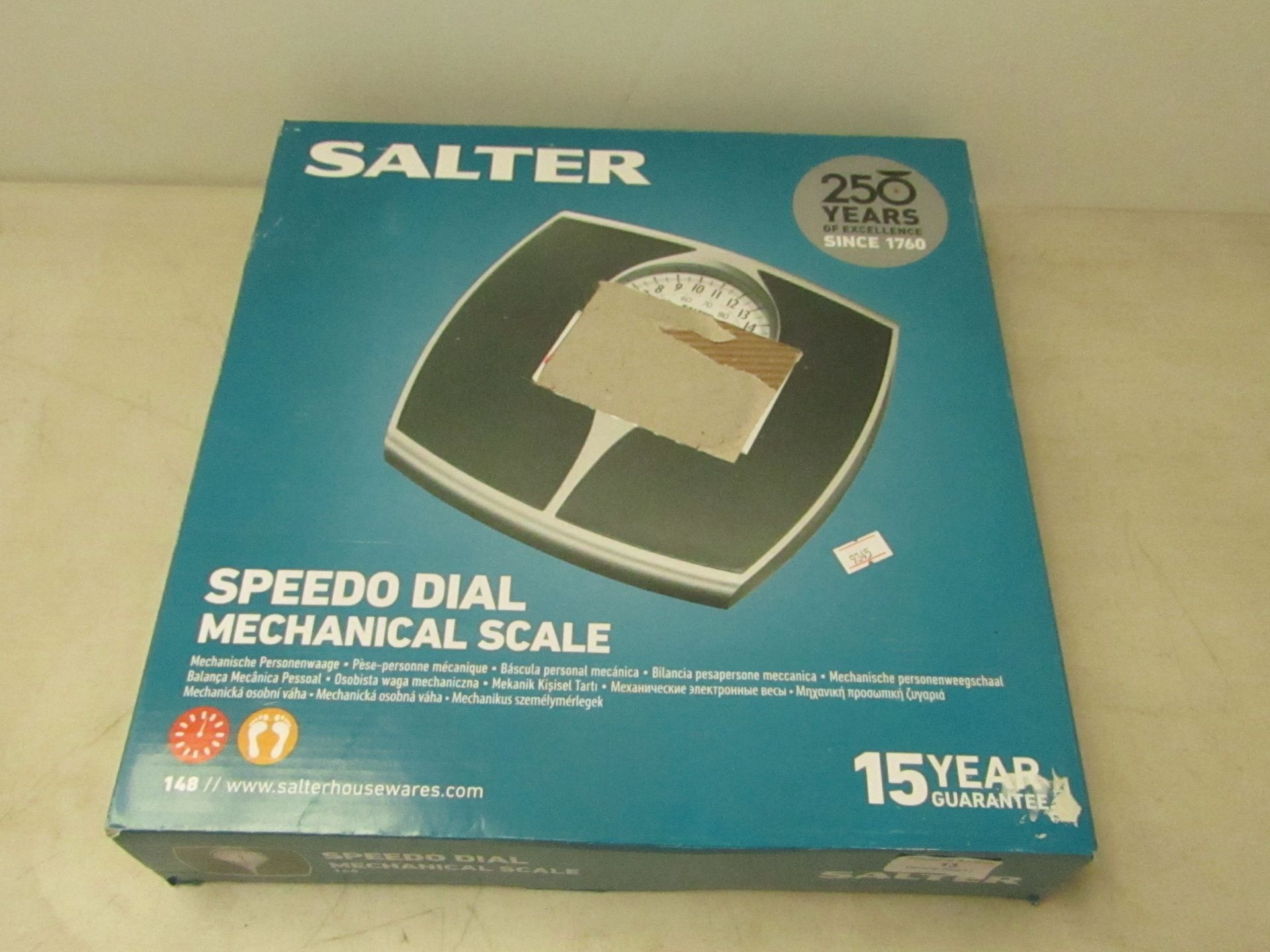 Salter speedo dial mechanical scale, unchecked and boxed.
