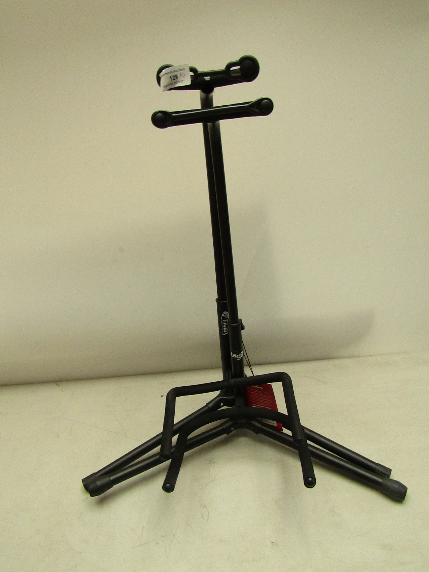 2x Stagg tiger guitar stands.