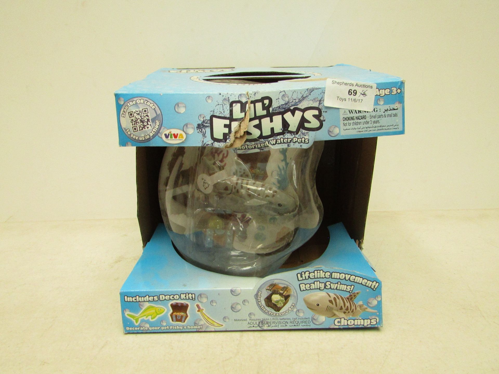 Lil' Fishys motorised water pets chomps, new and boxed. RRP £7 at ToyMaster.