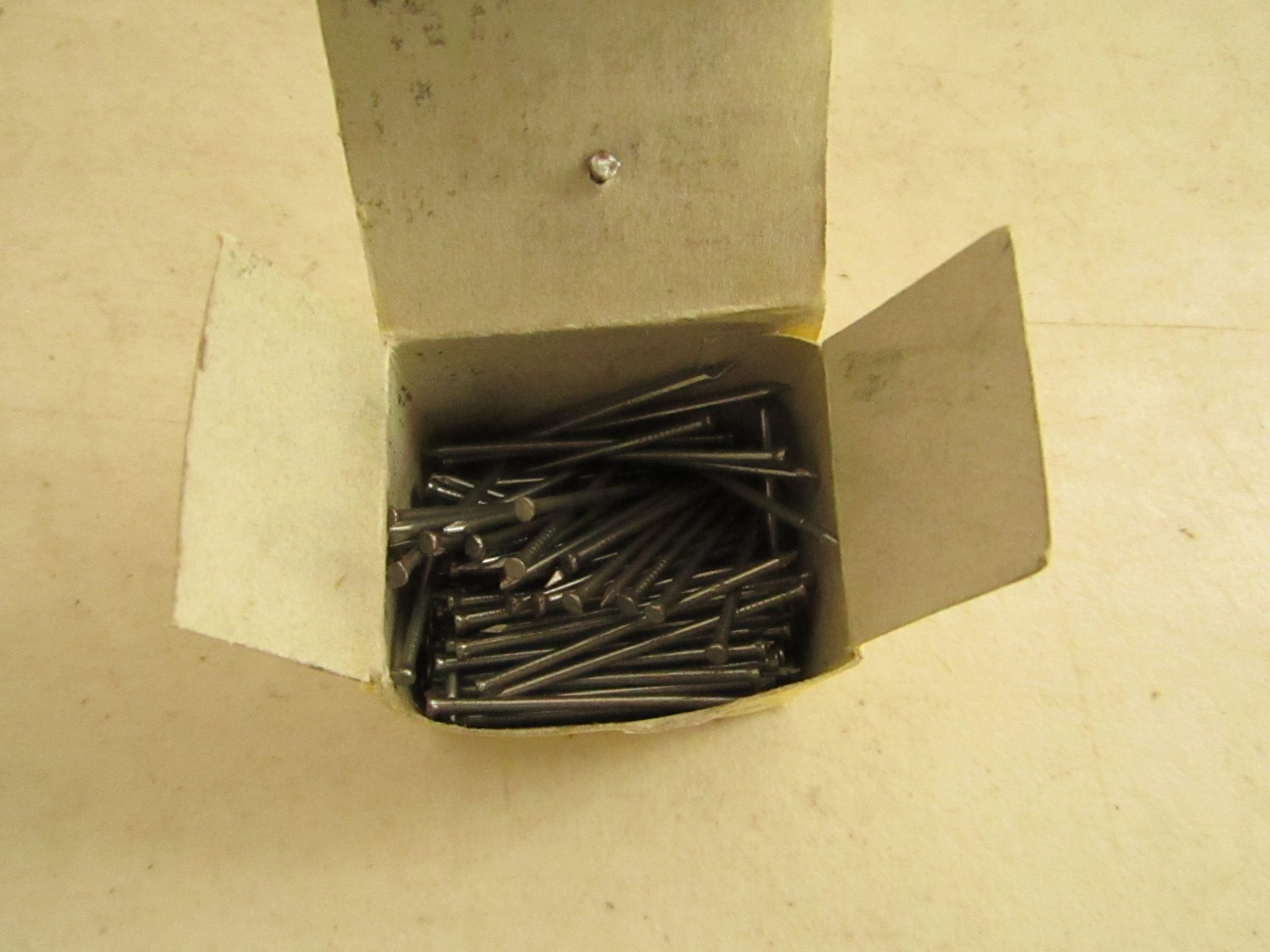 10x Boxes each containing 100g net weight of bright panel pins, all boxed.