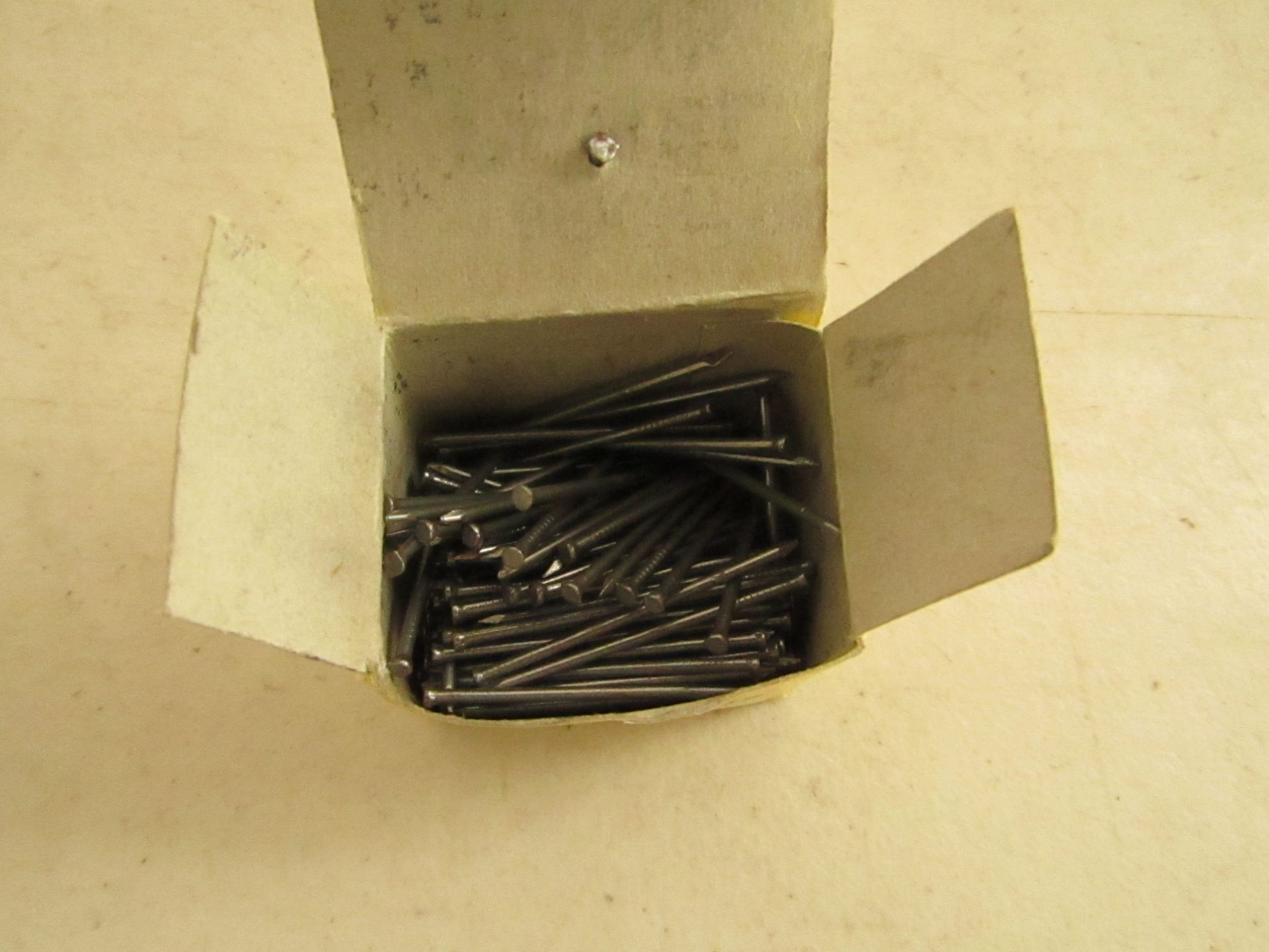 10x Boxes each containing 100g net weight of bright panel pins, all boxed.