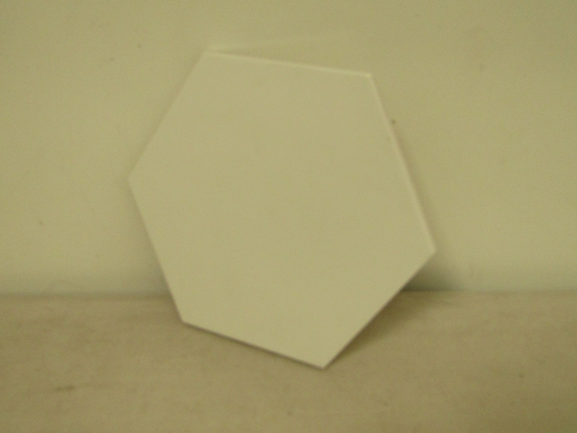 2x Packs of 37 BCT48459 Hexagon White Multiuse 175mm x 202mm Tiles.