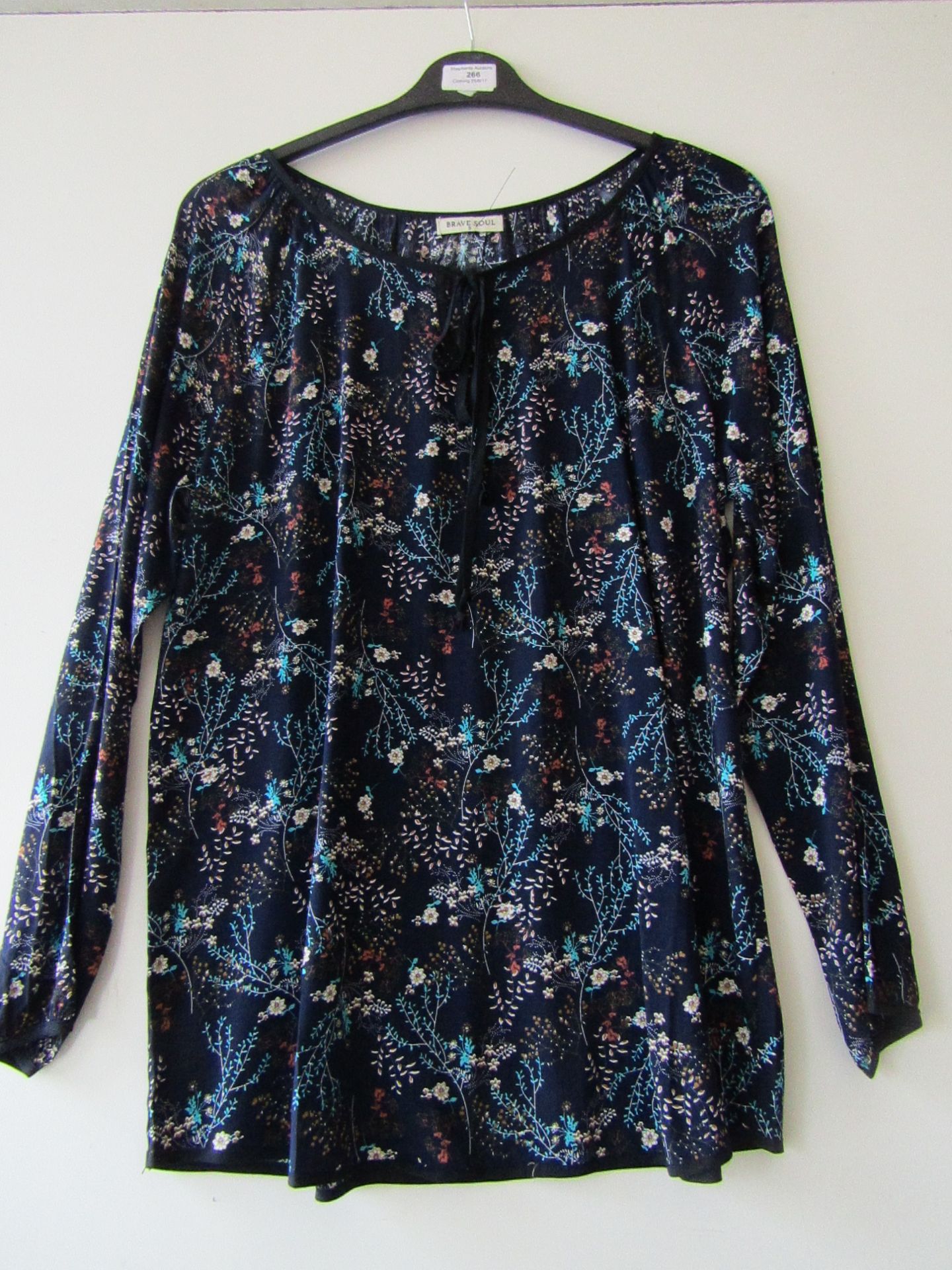 Ladies Brave Soul Floral Top. New Sample. Size S