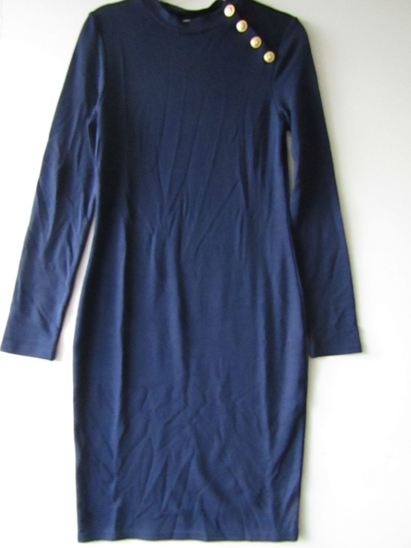 Ladies Brave Soul Long sleeved Button Shouldered Dress. New Sample. Size S