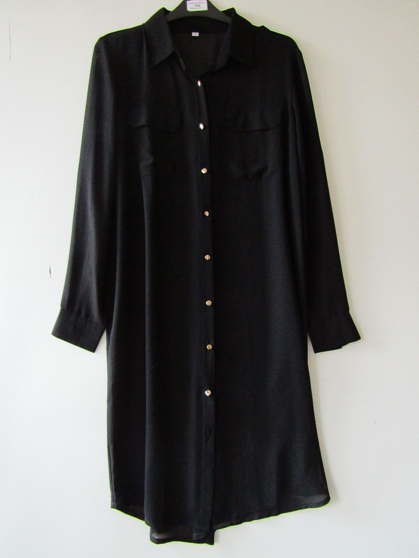 Ladies Brave Soul Black Button Detail Shirt. New Sample. Size S