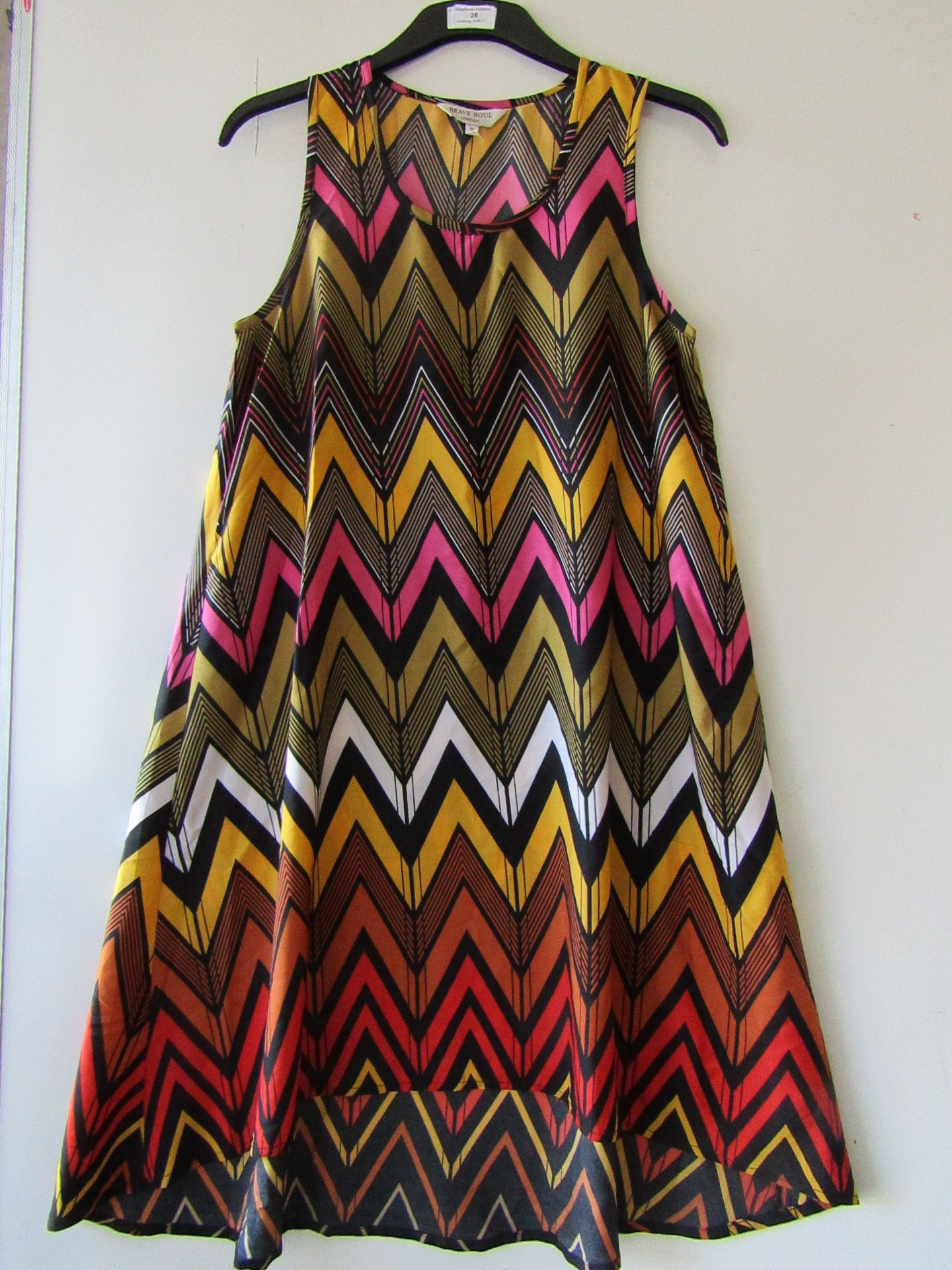 Ladies Brave Soul ZigZag Dress. New Sample. Size S