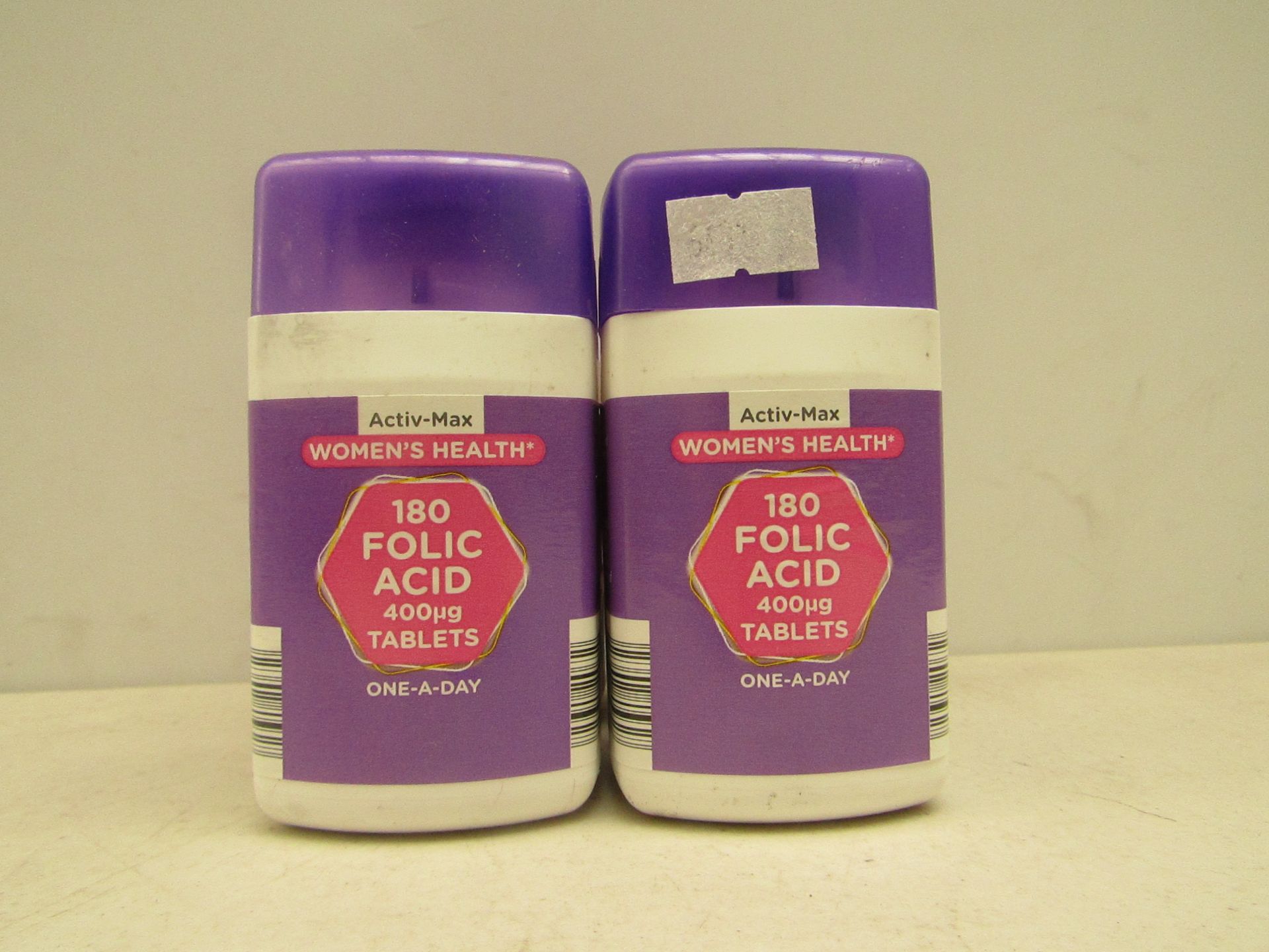 4x packs of Activ-max 180 folic acid tablets, new.