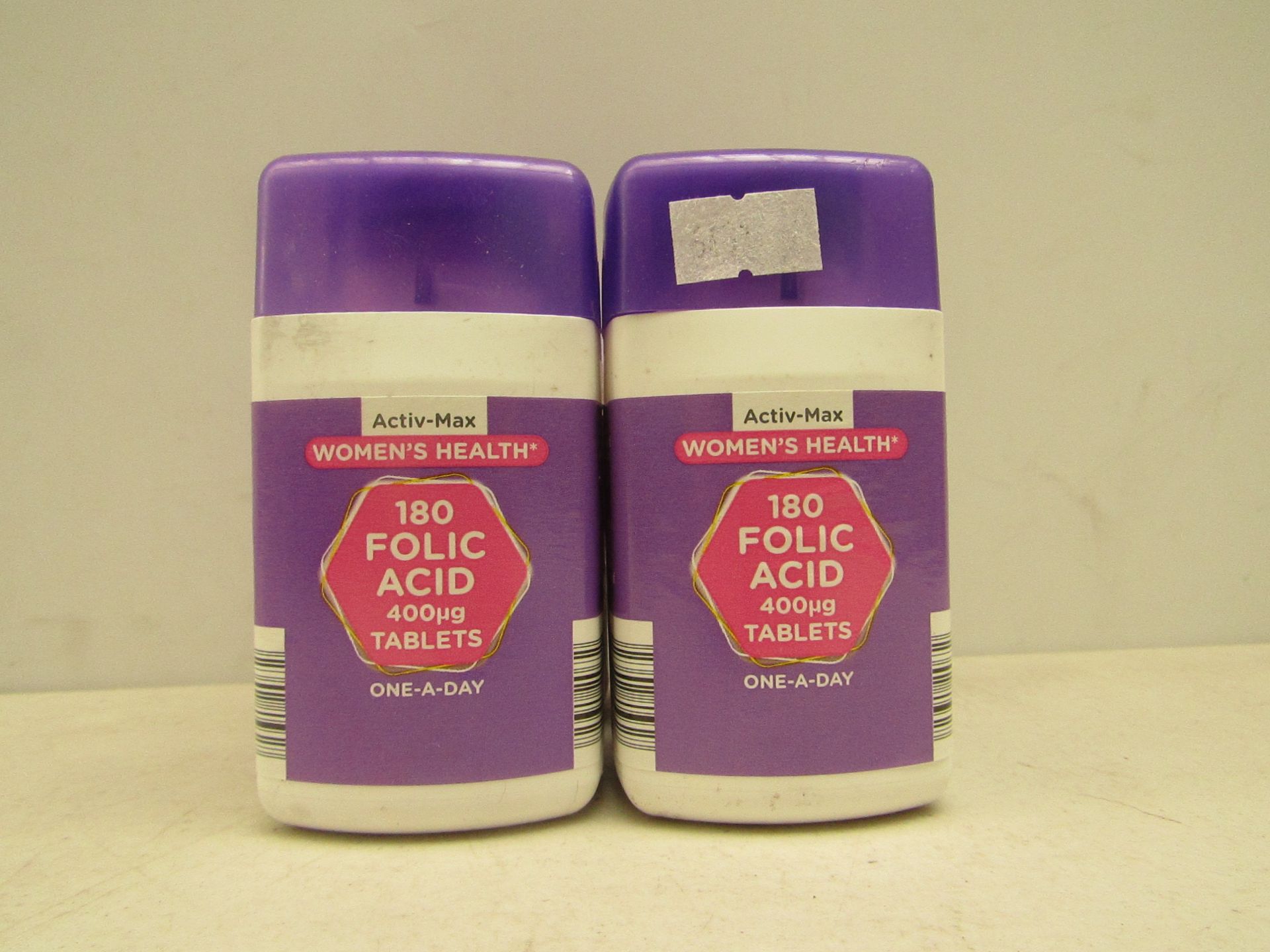 4x packs of Activ-max 180 folic acid tablets, new.