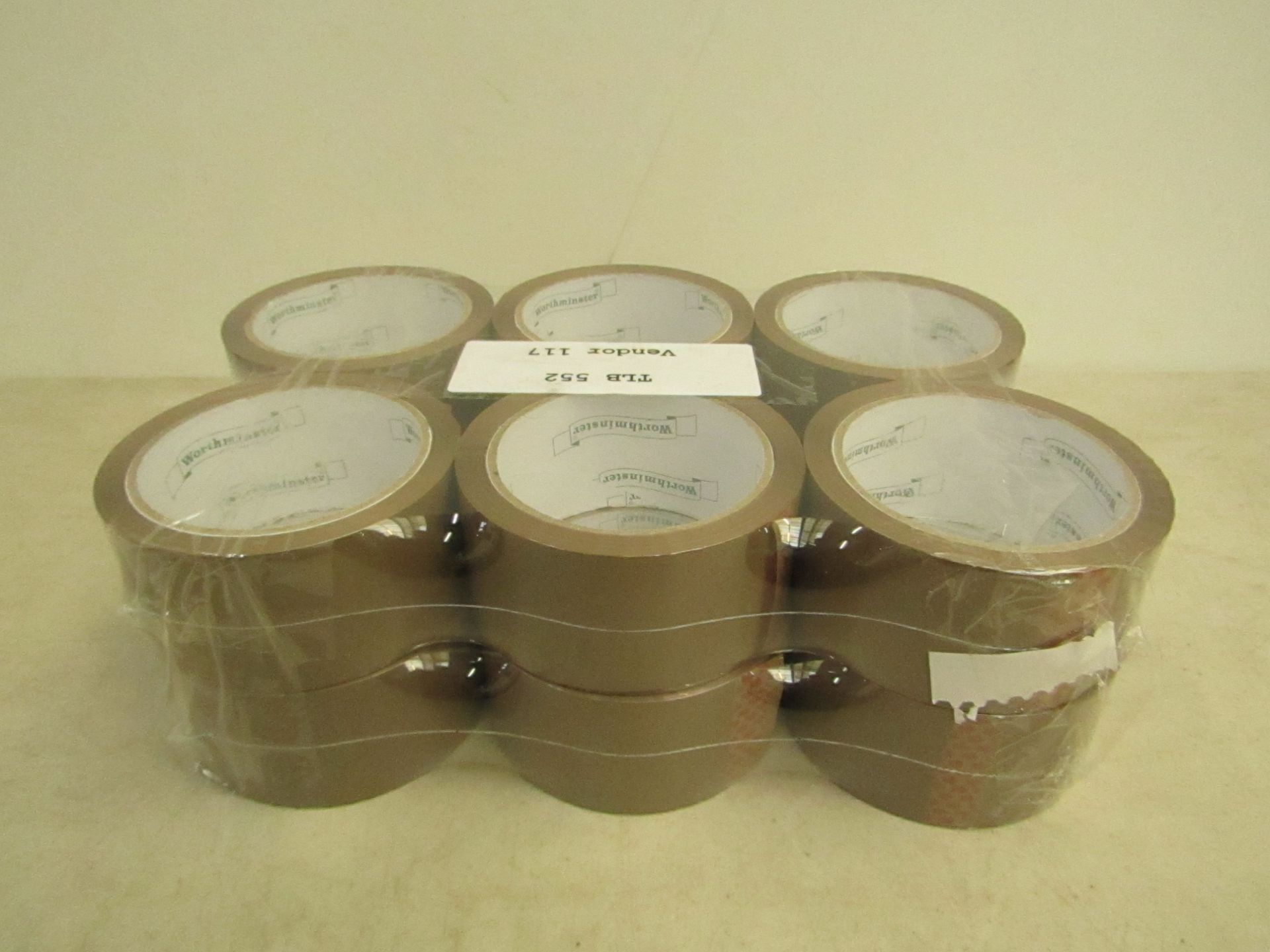 12 rolls of 48mm x 66m brown tape.
