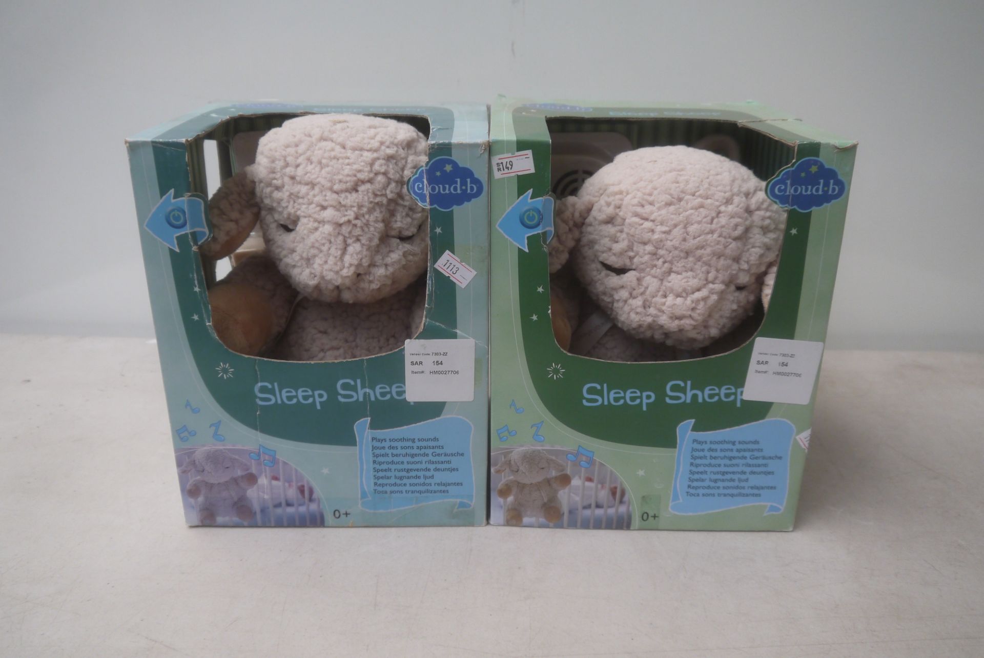 2x Sleep Sheep by cloud b, new and in packaging. RRP £28 each at Game Seek.