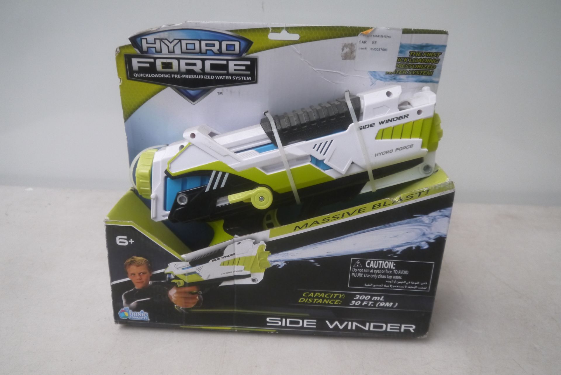 Hydro Force Side Winder, quick loading pre-pressurized water system, new and boxed. RRP £20 on Ebay.