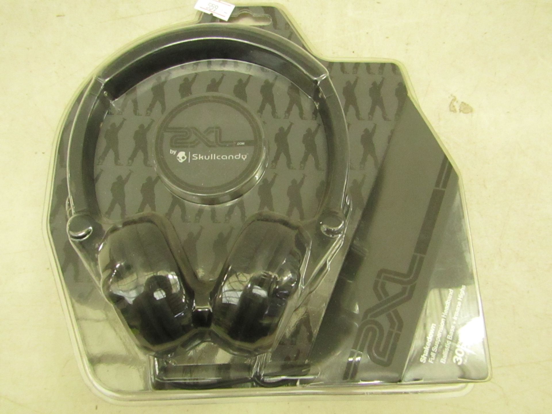 Shakedown 2XL full suspension headband headphones with ballistic bass, new and boxed.