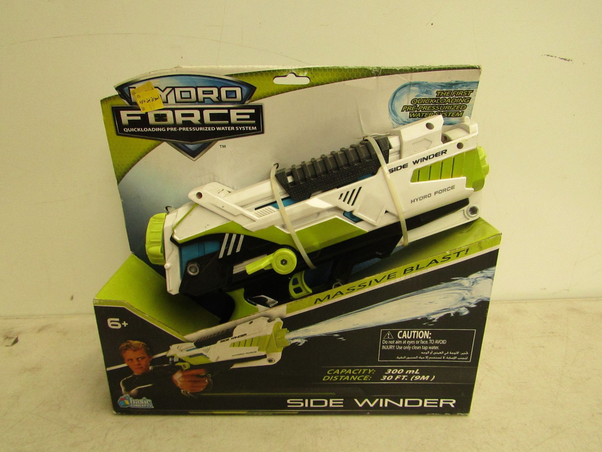 Hydro Force Side Winder, quick loading pre-pressurized water system, new and boxed. RRP £20 on Ebay.