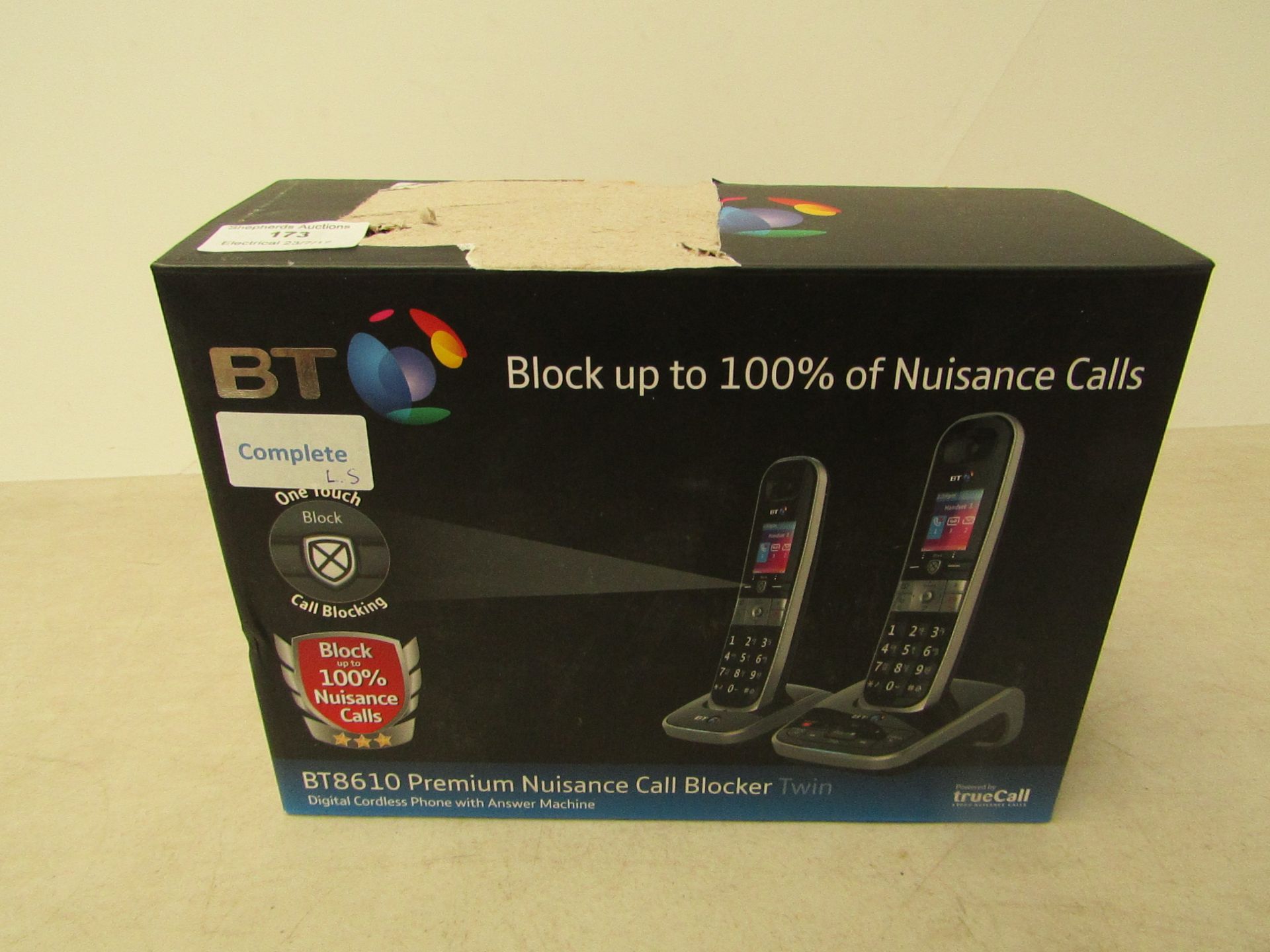 BT Premium Nuisance Call Blocker Twin (BT8610). Complete, untested & boxed.