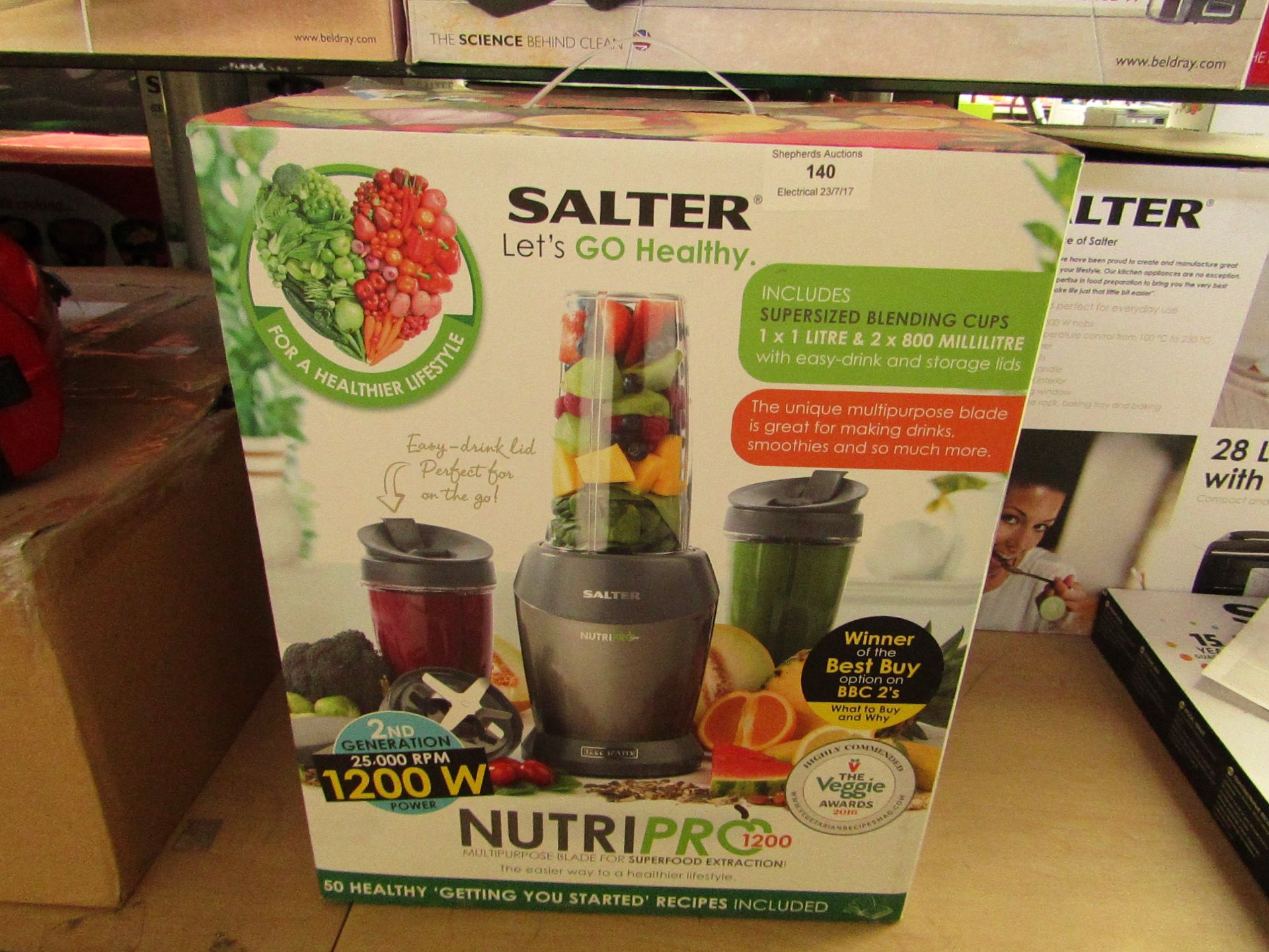 Salter NutriPro1200 Blender Tested working & boxed.