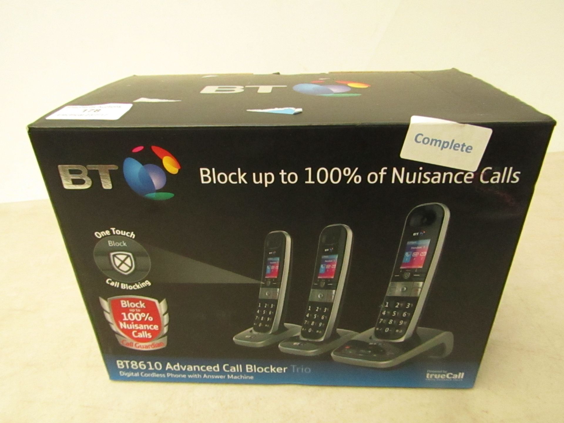 BT Advanced Call Blocker Trio (BT8610). Complete, untested & boxed.