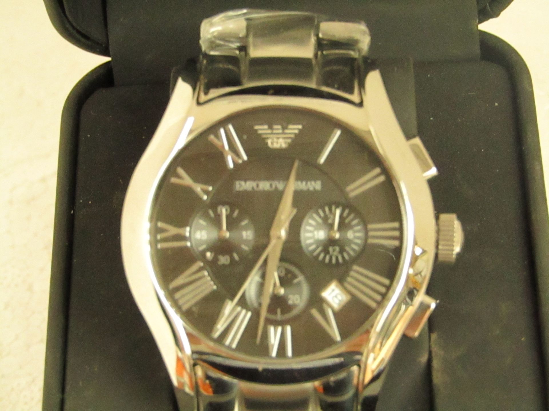 Emporio Armani AR0673 watch, new and ticking in presentation box.