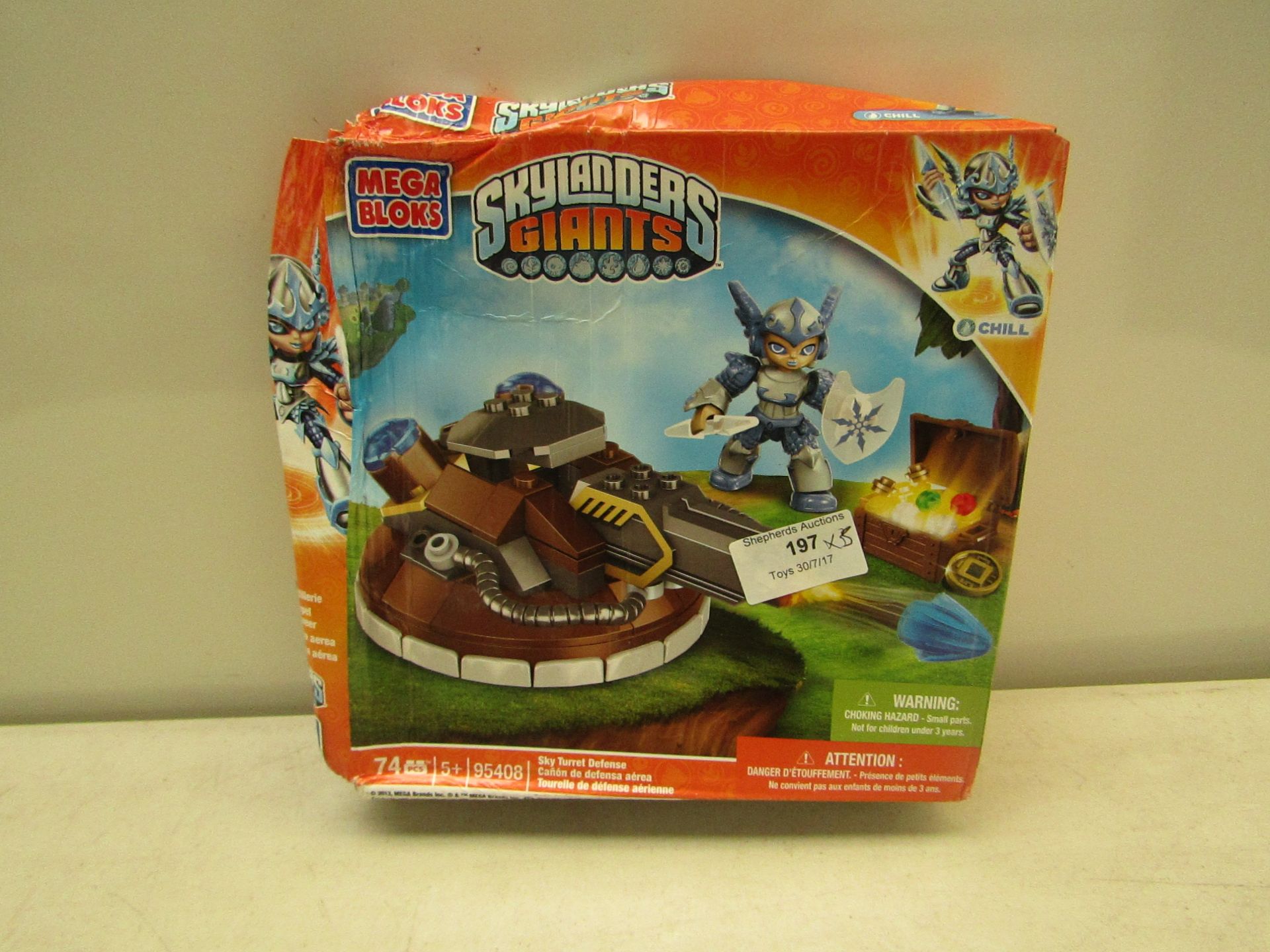 5x Skylander Giants chill  and sky turret defense, all unchecked and boxed.