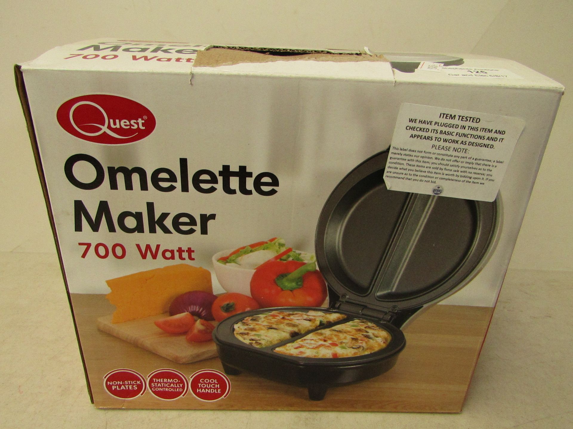 Quest 700w omlette maker, tested working and boxed
