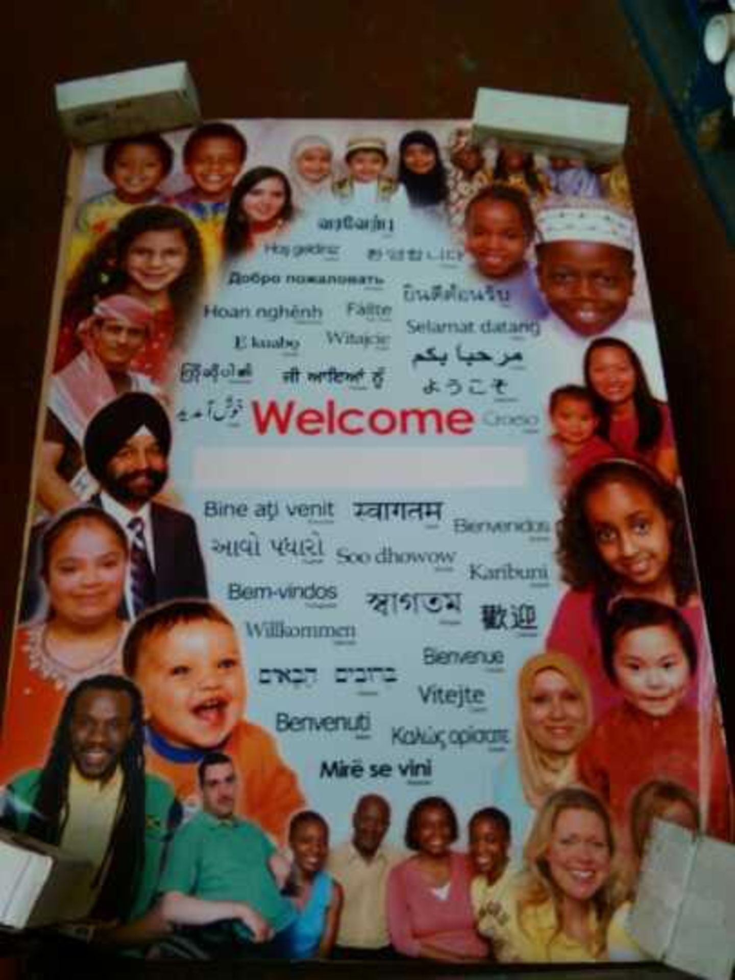 Approximately 20x Packs of Large A1 welcome and goodbye (various languages) posters. New in