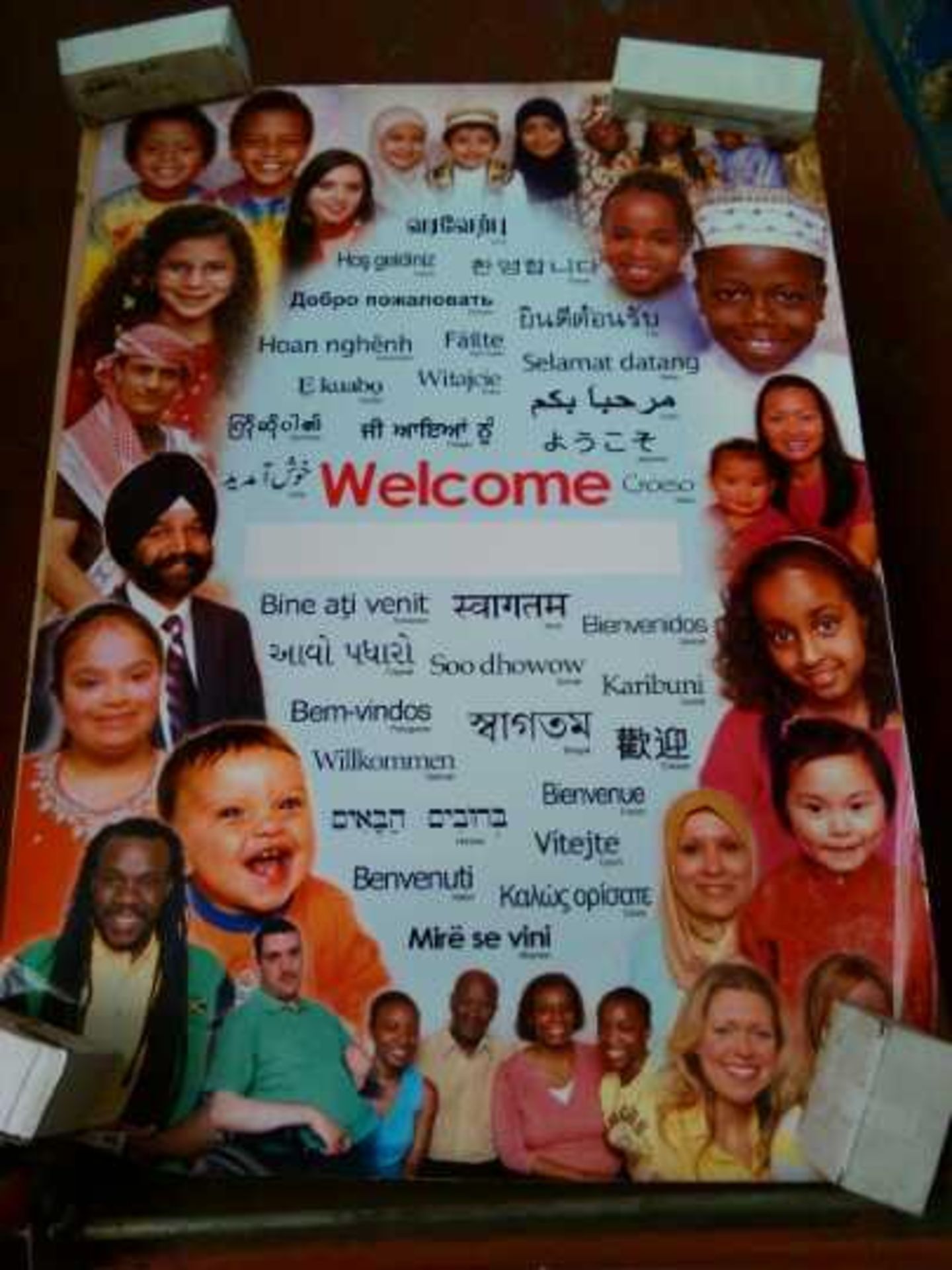 Approximately 20x Packs of Large A1 welcome and goodbye (various languages) posters. New in
