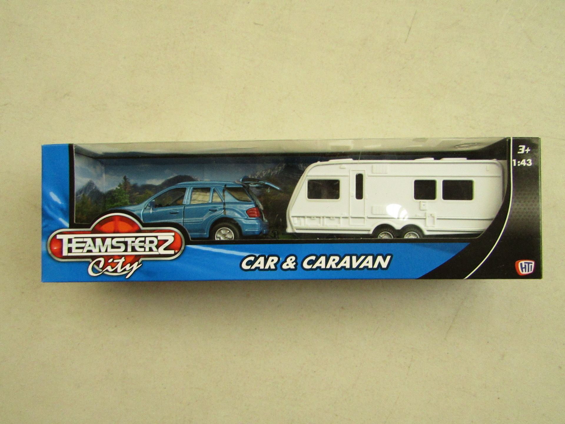 Teamsterz city car & caravan, new and boxed.