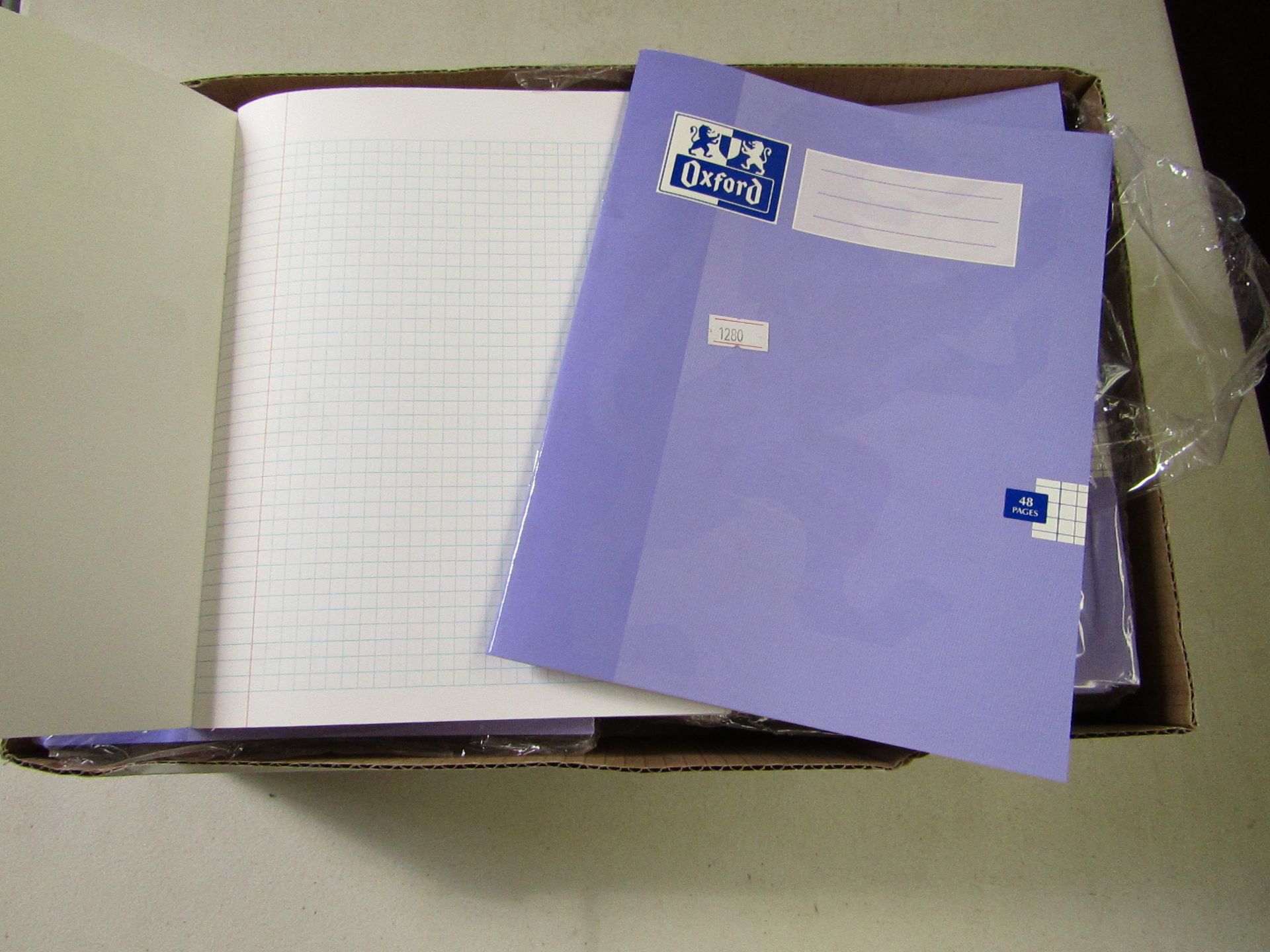 Box of 50x Oxford notebooks (48page), 5mm purple colour . New. RRP £13.99       SKU code-147659