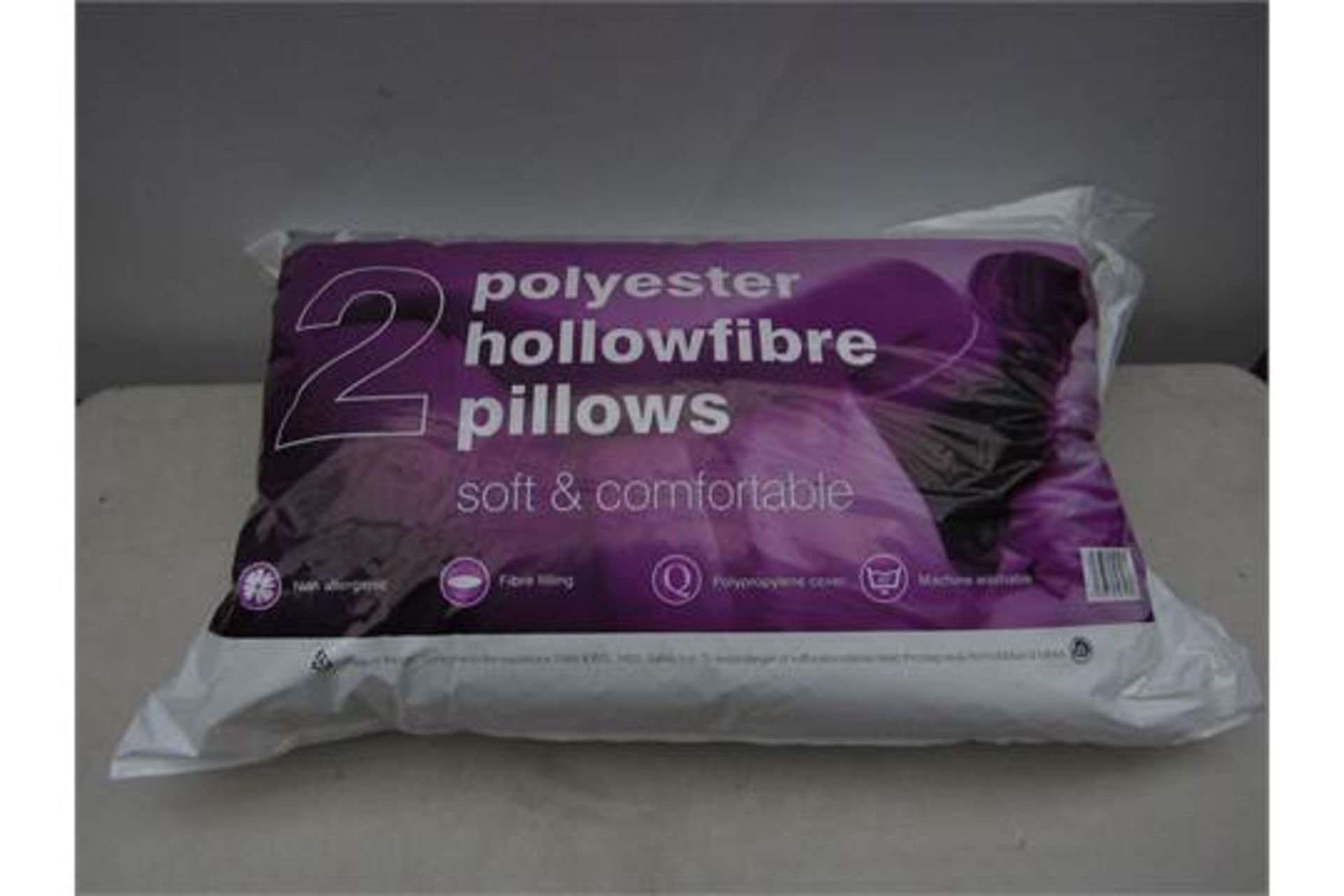 Cosy Nights, Anti Allergy Machine washable pack of 2 Hollow fibre Pillows, new in packaging