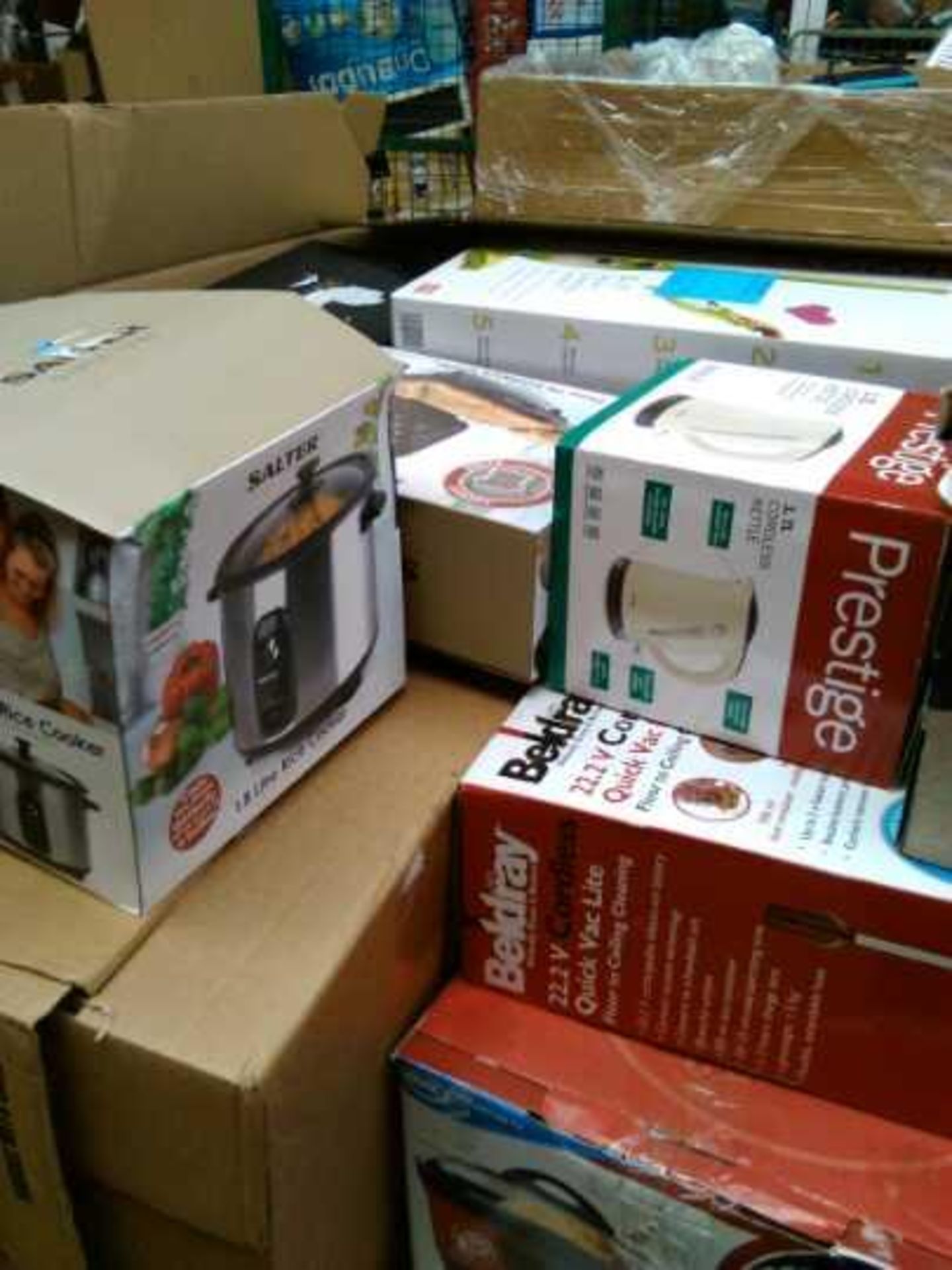 Pallet of approximately 50x Various faulty electrical items such as slow cookers, irons, vacuum - Image 2 of 4