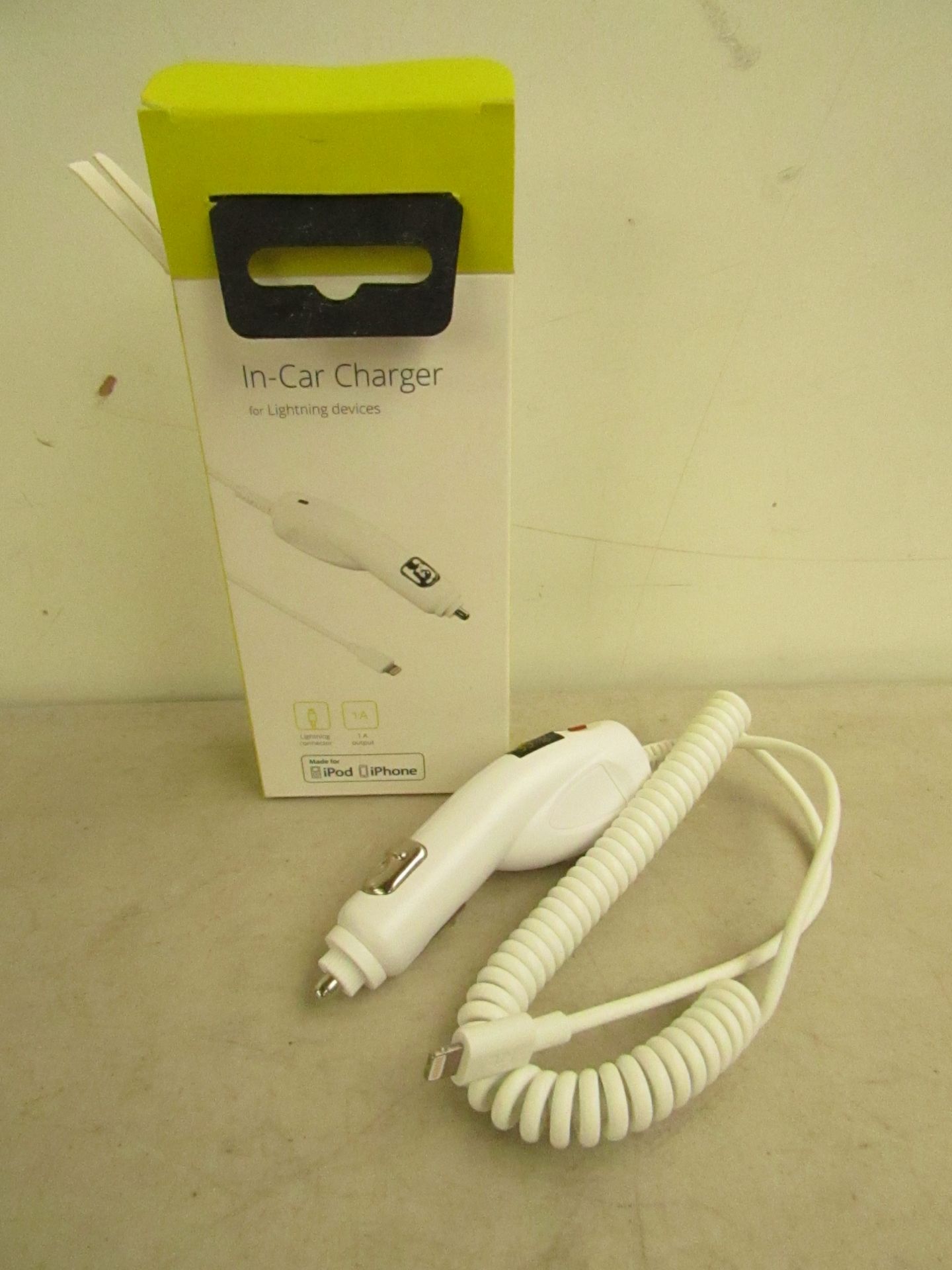 50x in-car charger for lightning devices, all new and boxed.