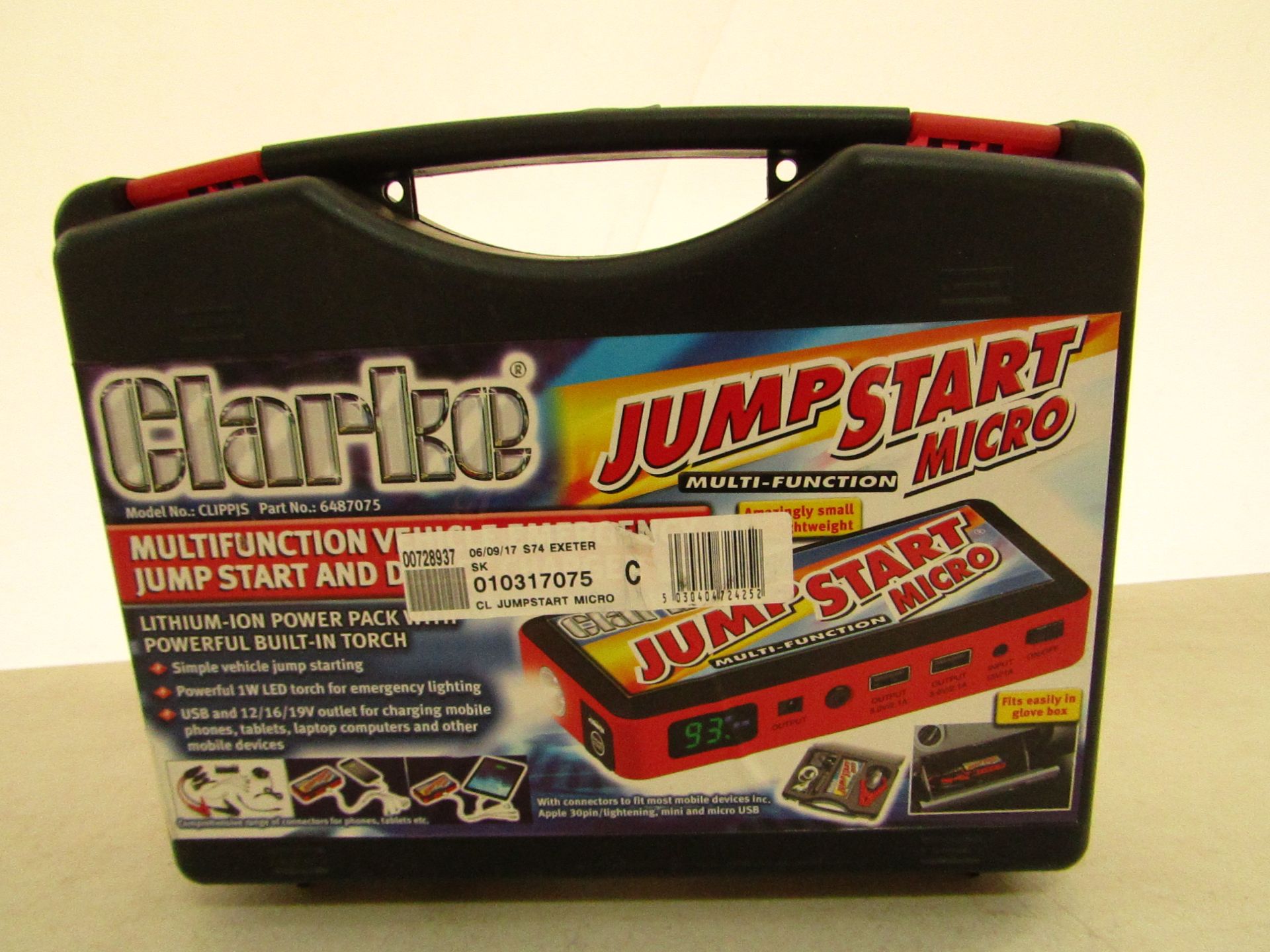 Clarke CLIPPJS Micro Multifunction JumpStart/Portable Power Pack RRP £74.99 at https://www.