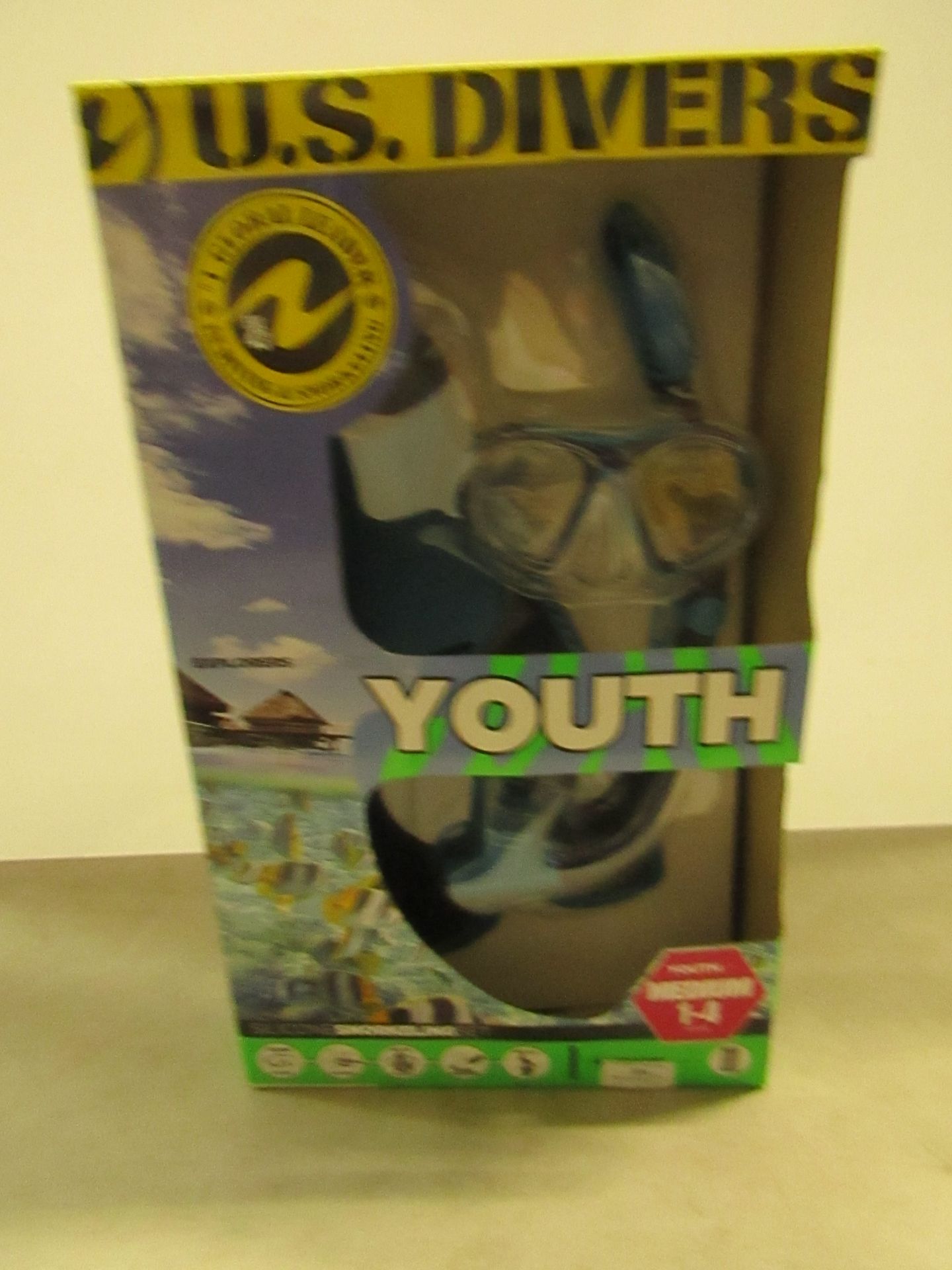 U.S. Divers silicone snorkeling set, new and packaged.